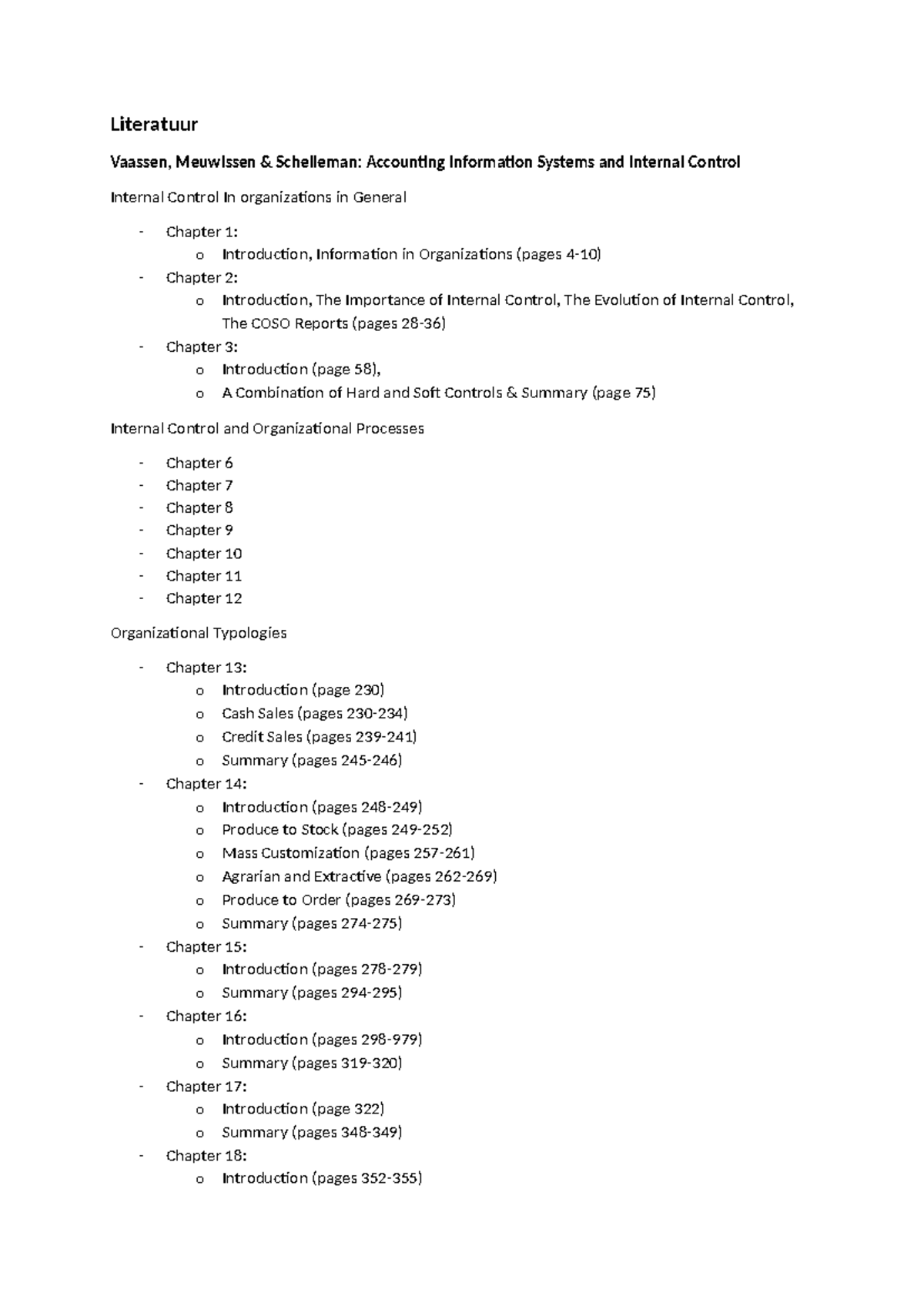 LIT1: Overview of Accounting Info Systems & Internal Control - Studeersnel