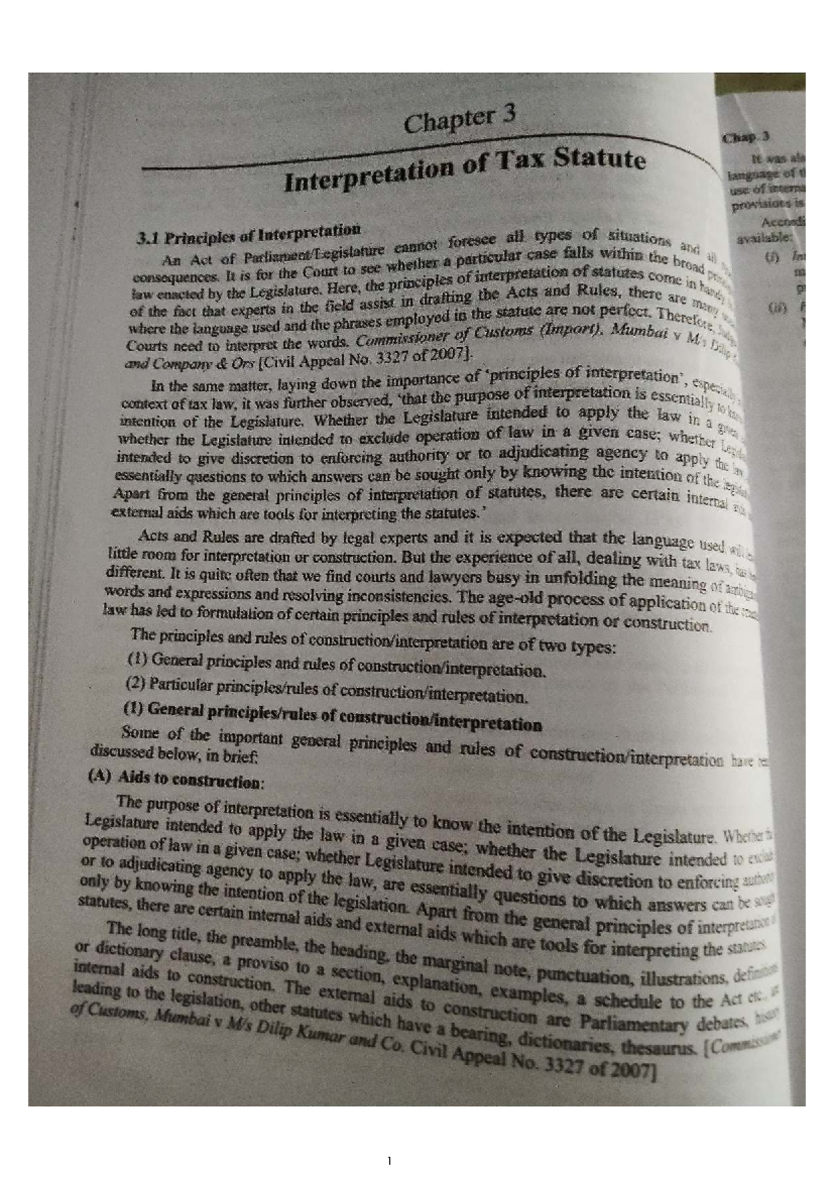 Chapter 3: Interpretation of Tax Statutes - Taxation Law Notes - Studocu