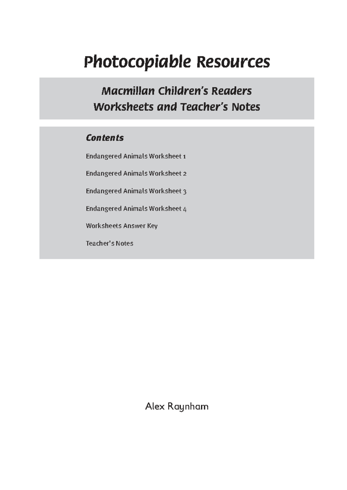 Endangered Animals A Safari Adventure Worksheets & Notes - Studocu