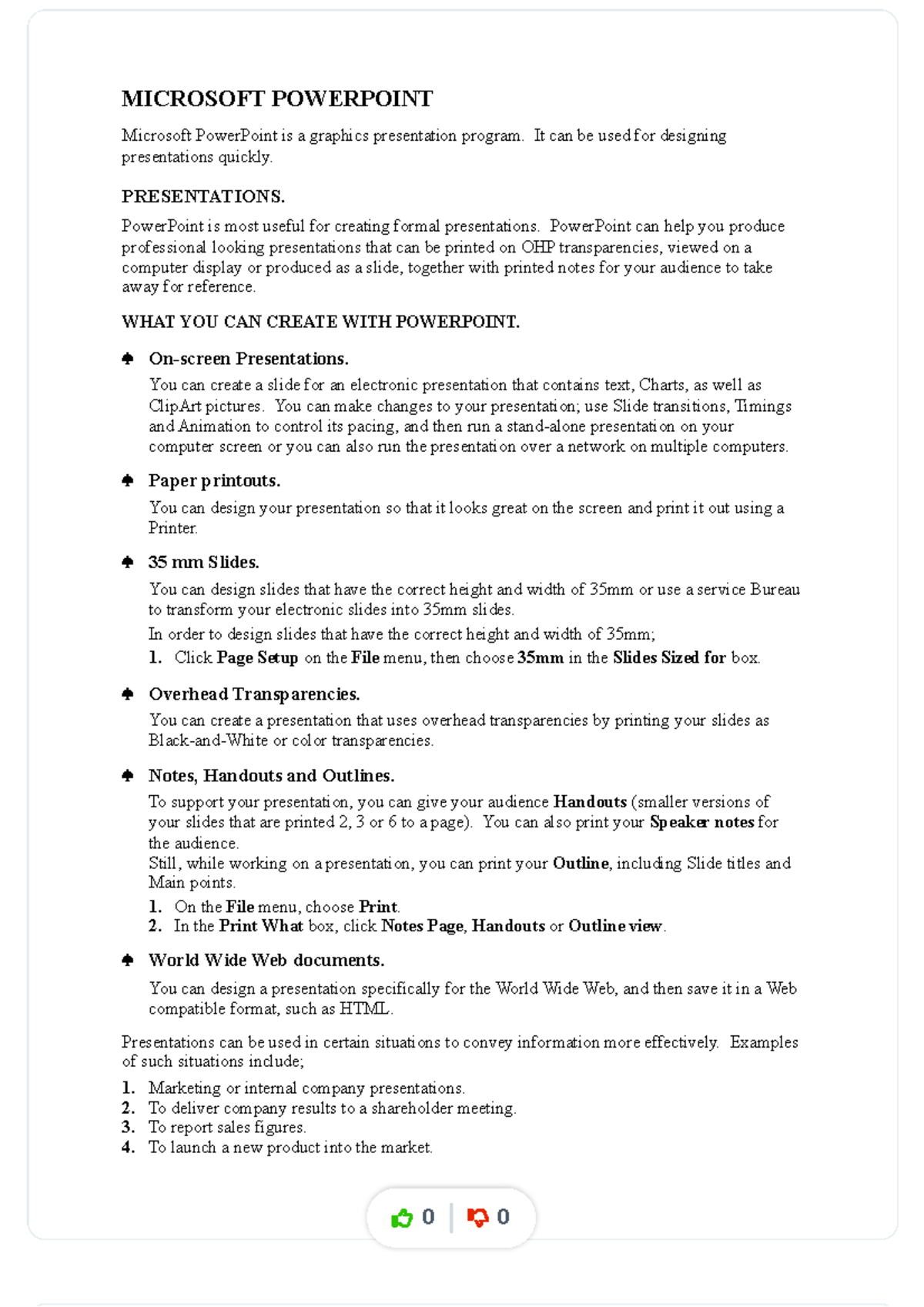 MS-PowerPoint Lecture Notes: Mastering Presentation Skills - Studocu
