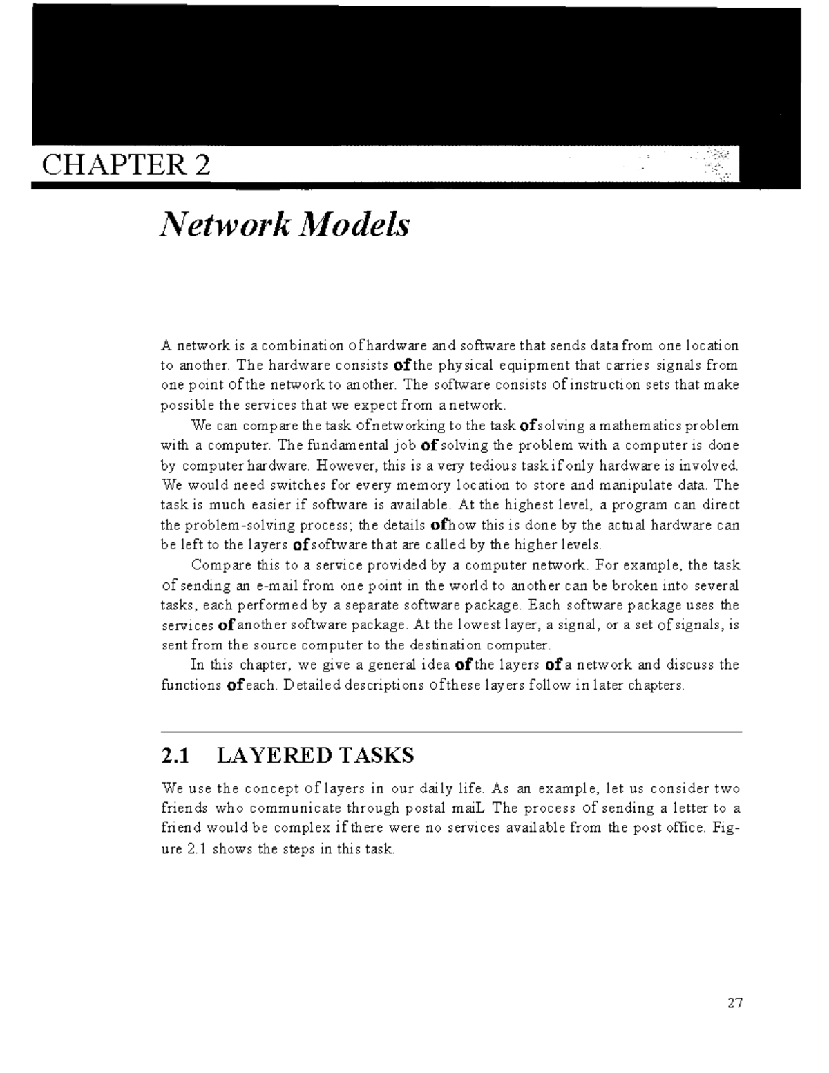Chapter 2 - Network Models (4th Edition) Overview and Functions - Studocu