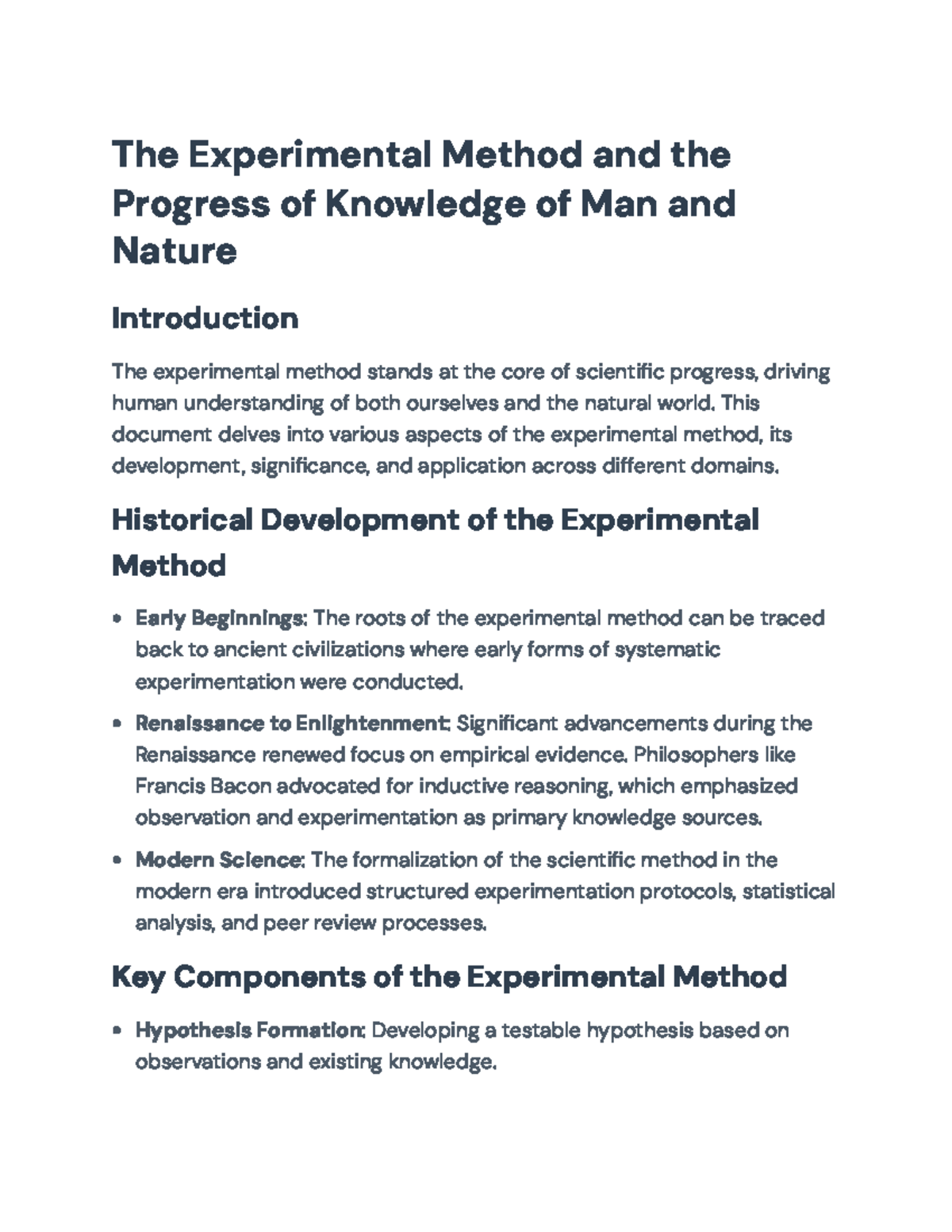 The Experimental Method: Advancements, Applications, and Future ...