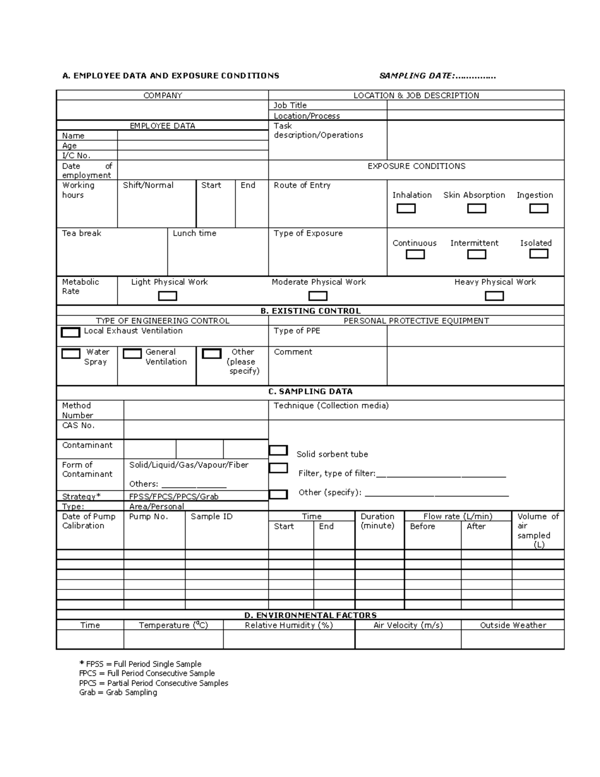 Practical Form - IHS: Employee Data & Exposure Conditions - Studocu