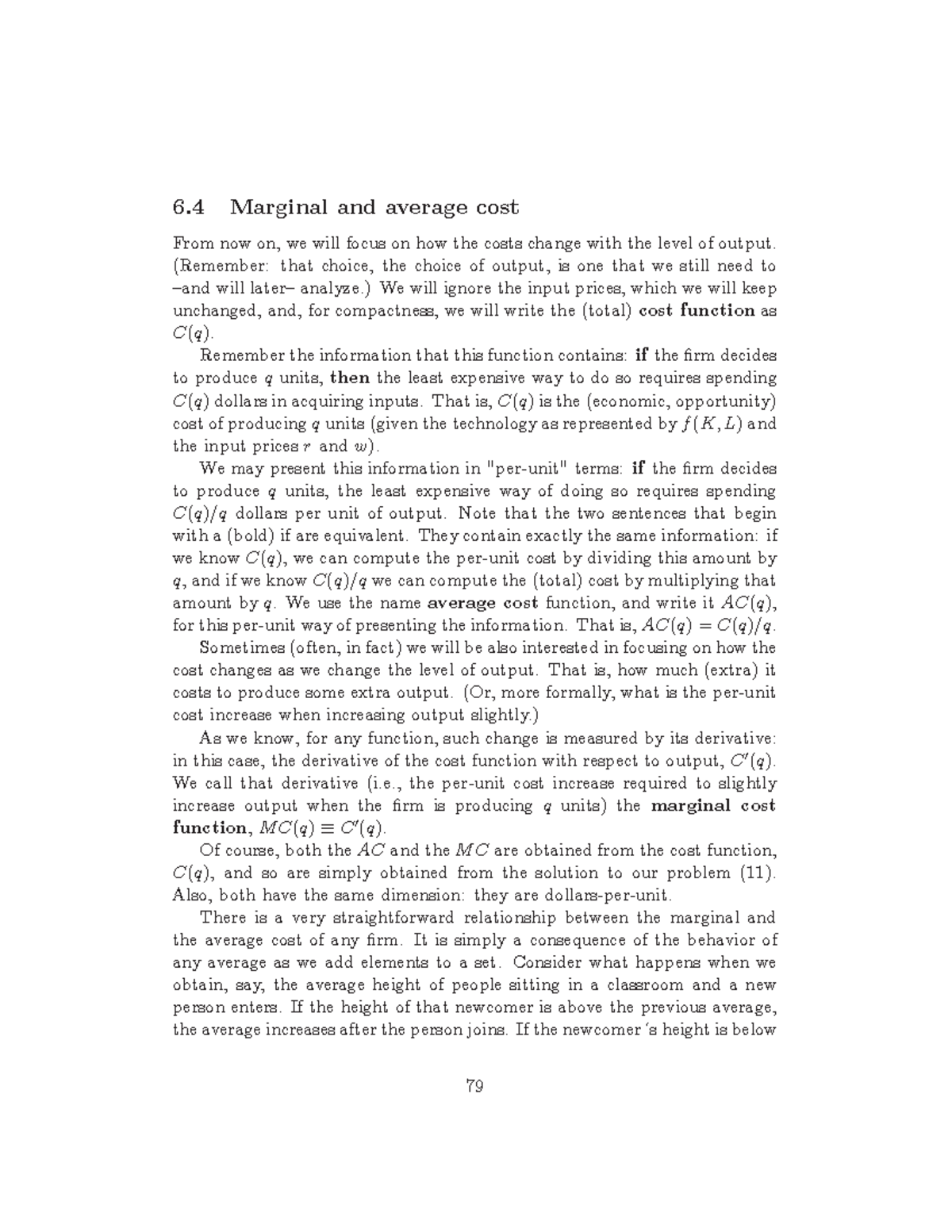 Microeconomics Cost Analysis: Marginal and Average Costs - 6 Marginal ...