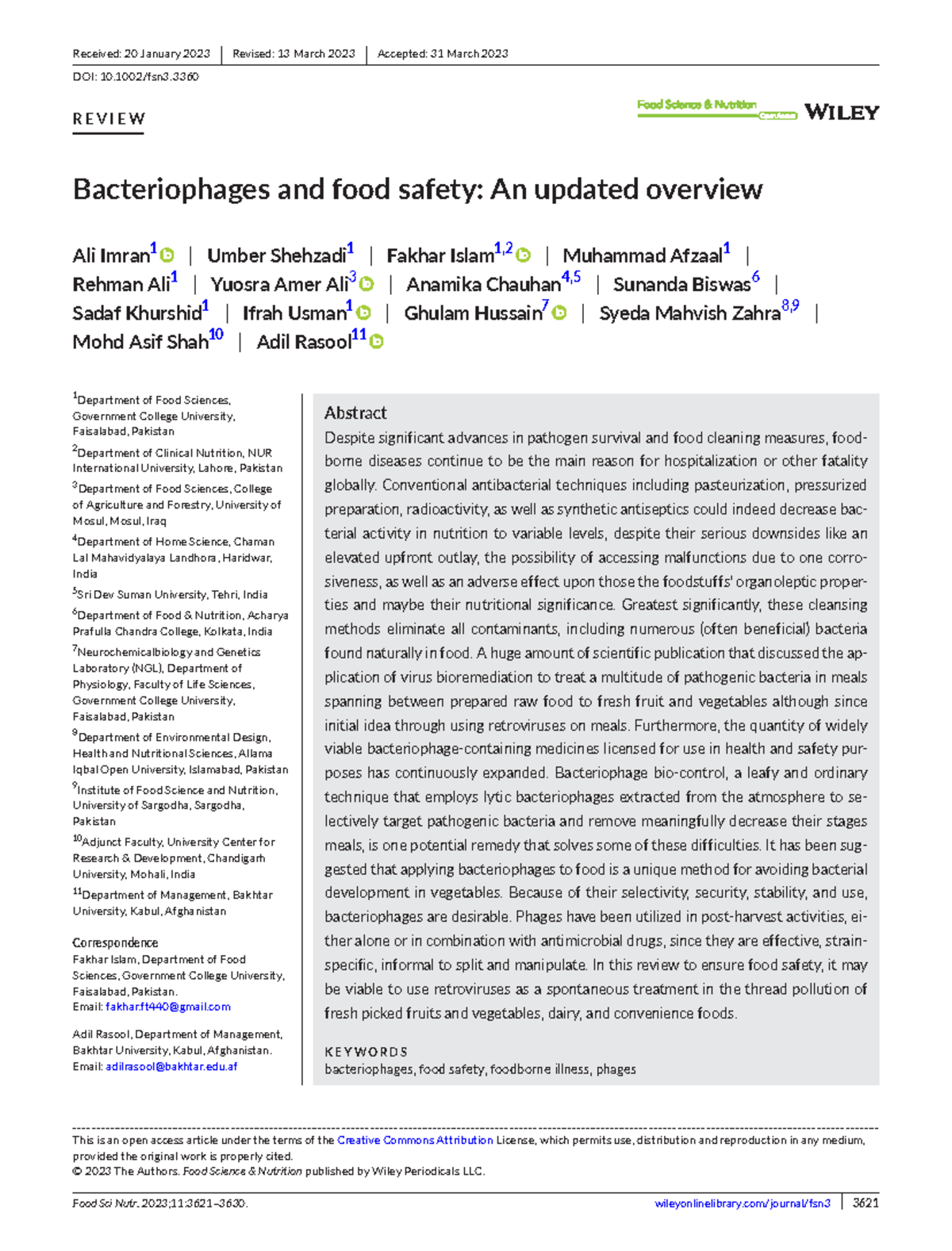 **Course Code FSN 2023: Review of Bacteriophages in Food Safety** - Studocu