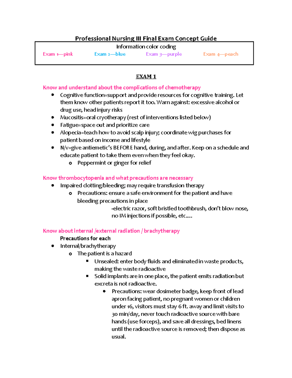 PN3 Final Exam Study Guide: Essential Concepts and Review - Studocu