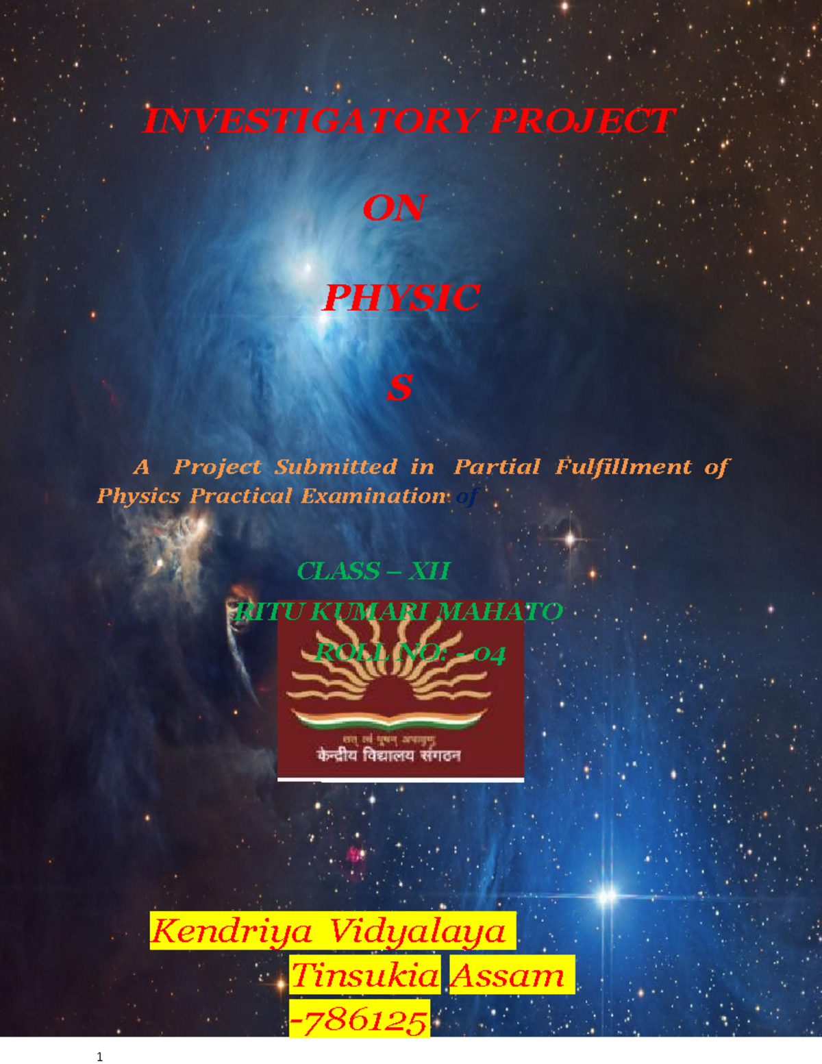 Class XII Investigatory Project on Transformers for Physics Exam - Studocu