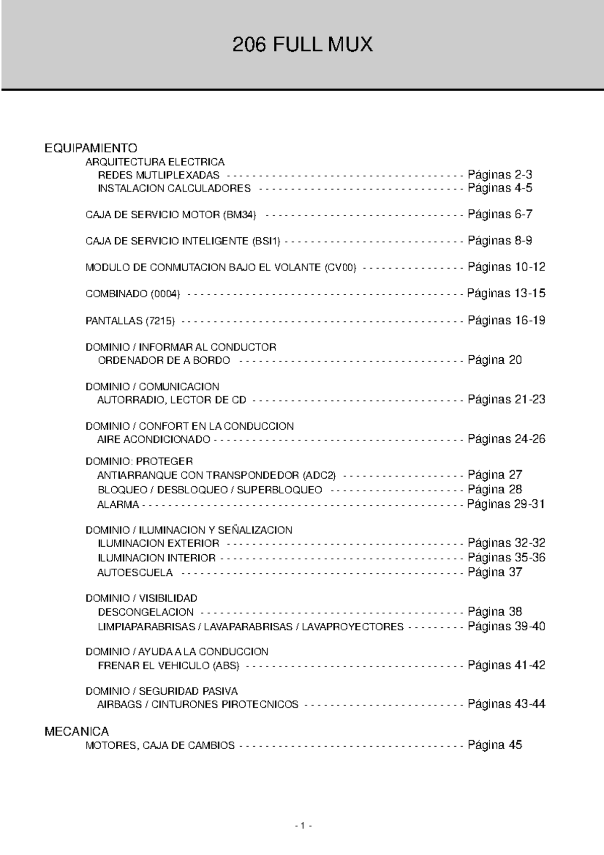 206 FULL MUX: Manual de Taller y Diagrama Eléctrico Peugeot 206 - Document Preview