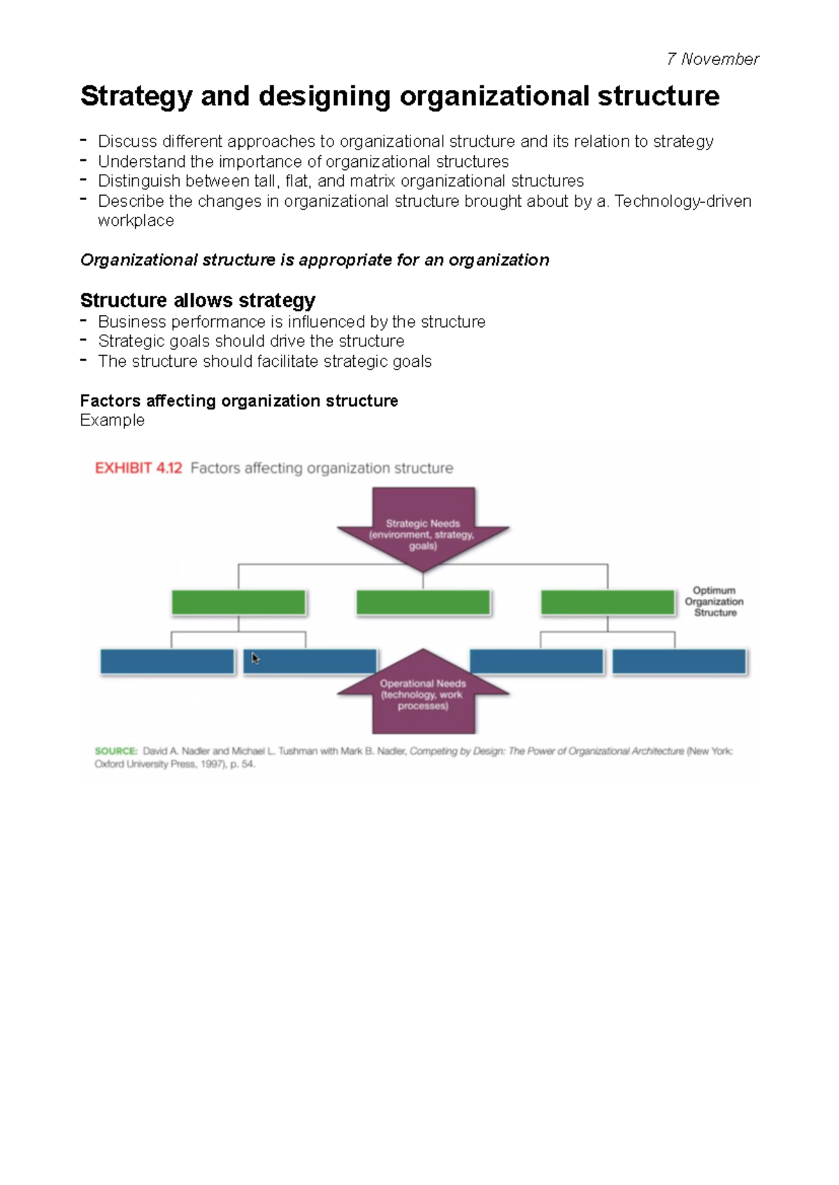 Strategy and designing organizational structure - 7:11 - Technology ...
