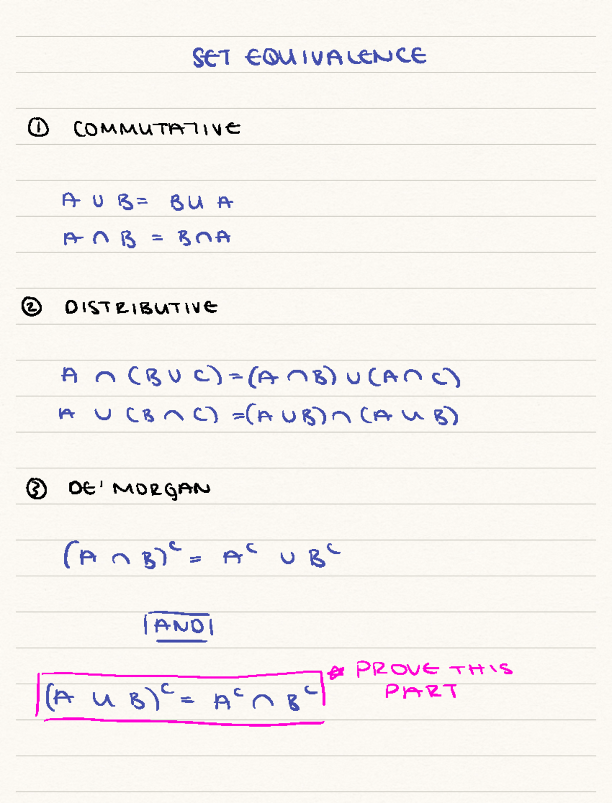 Set Equivalence: Key Properties and Proof Techniques (Course Code: HW ...