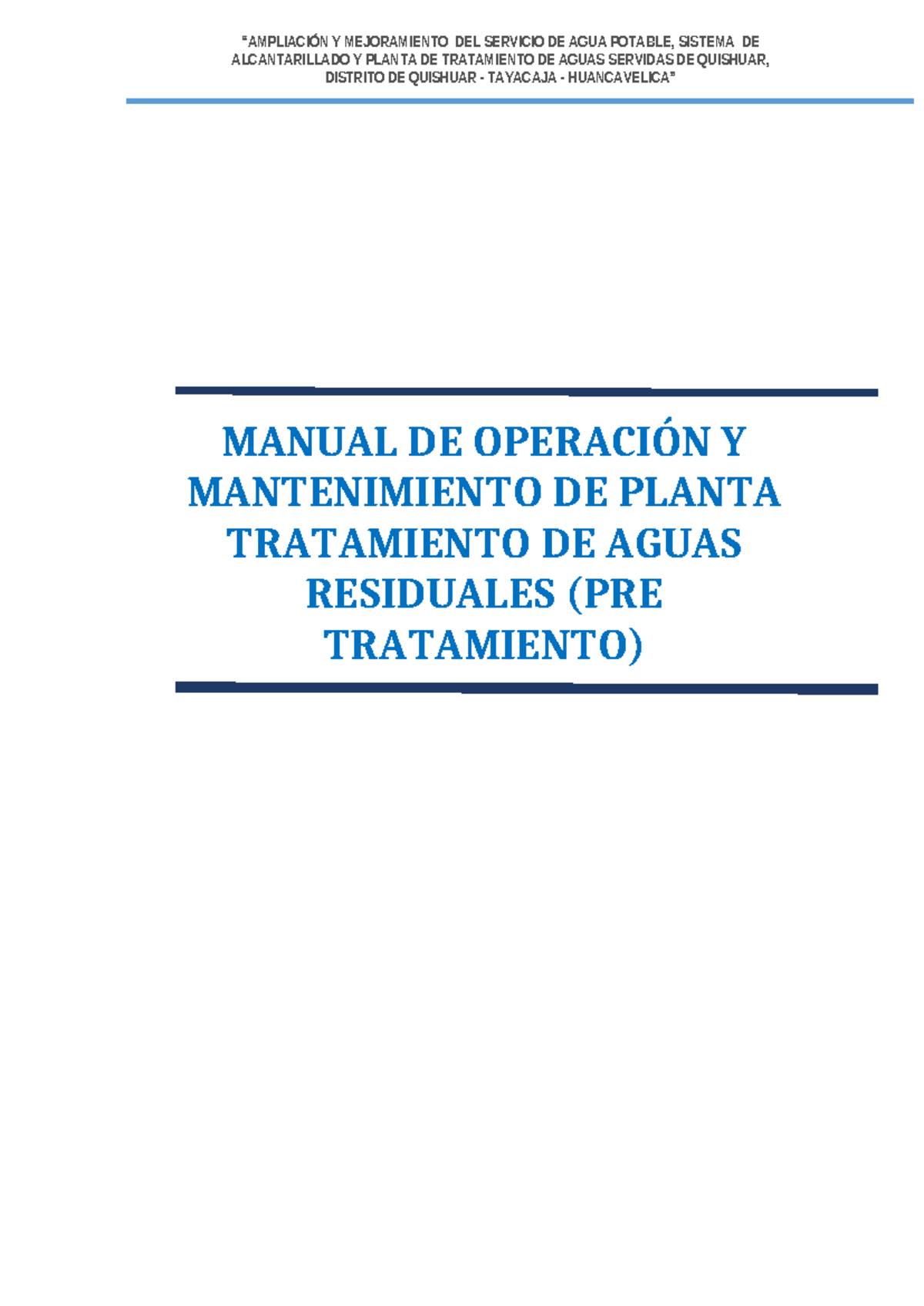 Manual de Operación y Mantenimiento de Tratamiento de Aguas - 4- O M ...