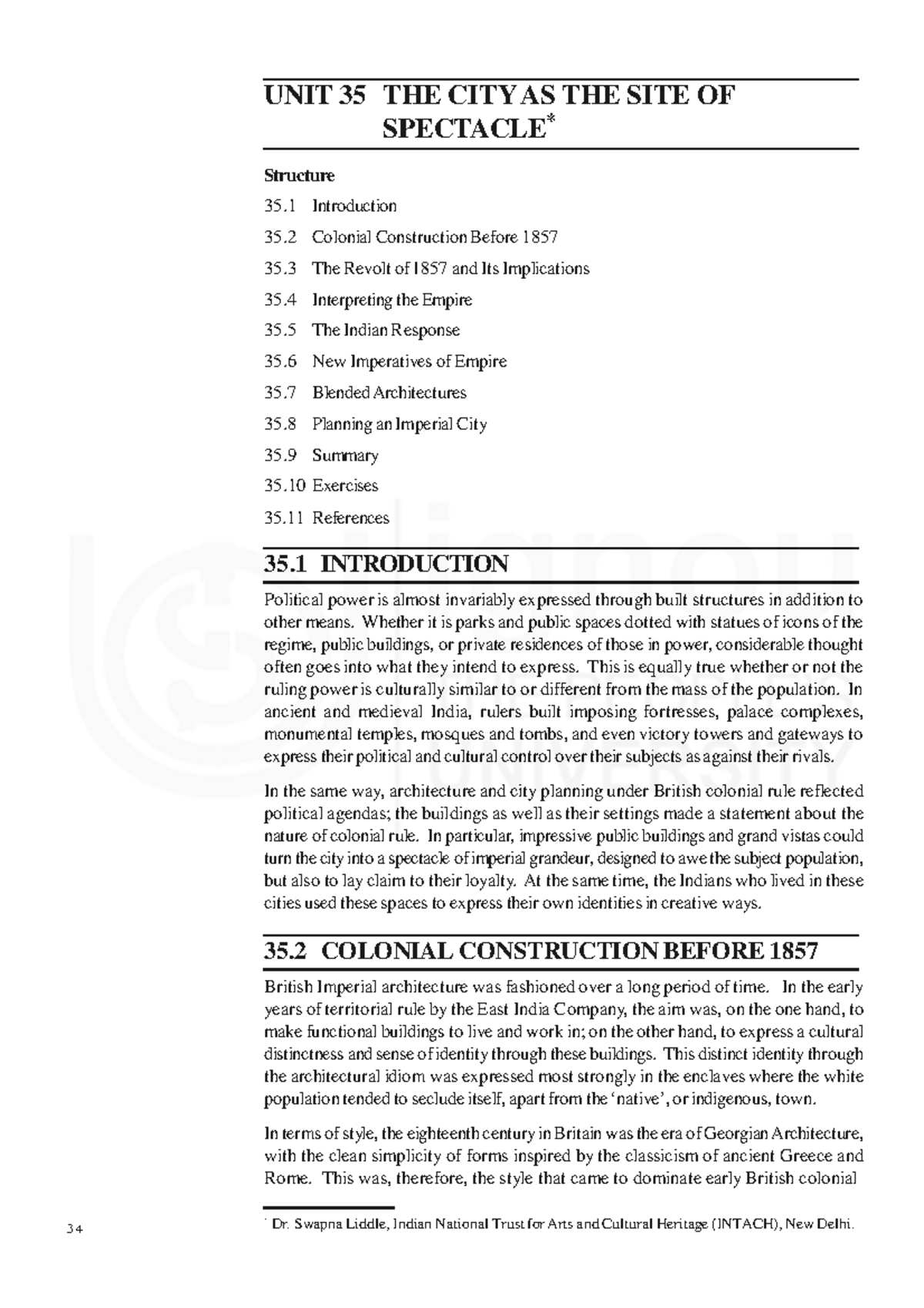 UNIT 35: The City as the Site of Colonial Architecture and Urban ...
