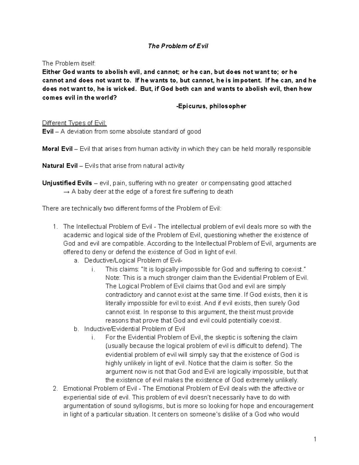 Alvin Plantinga's Free Will Defense: Understanding the Problem of Evil ...