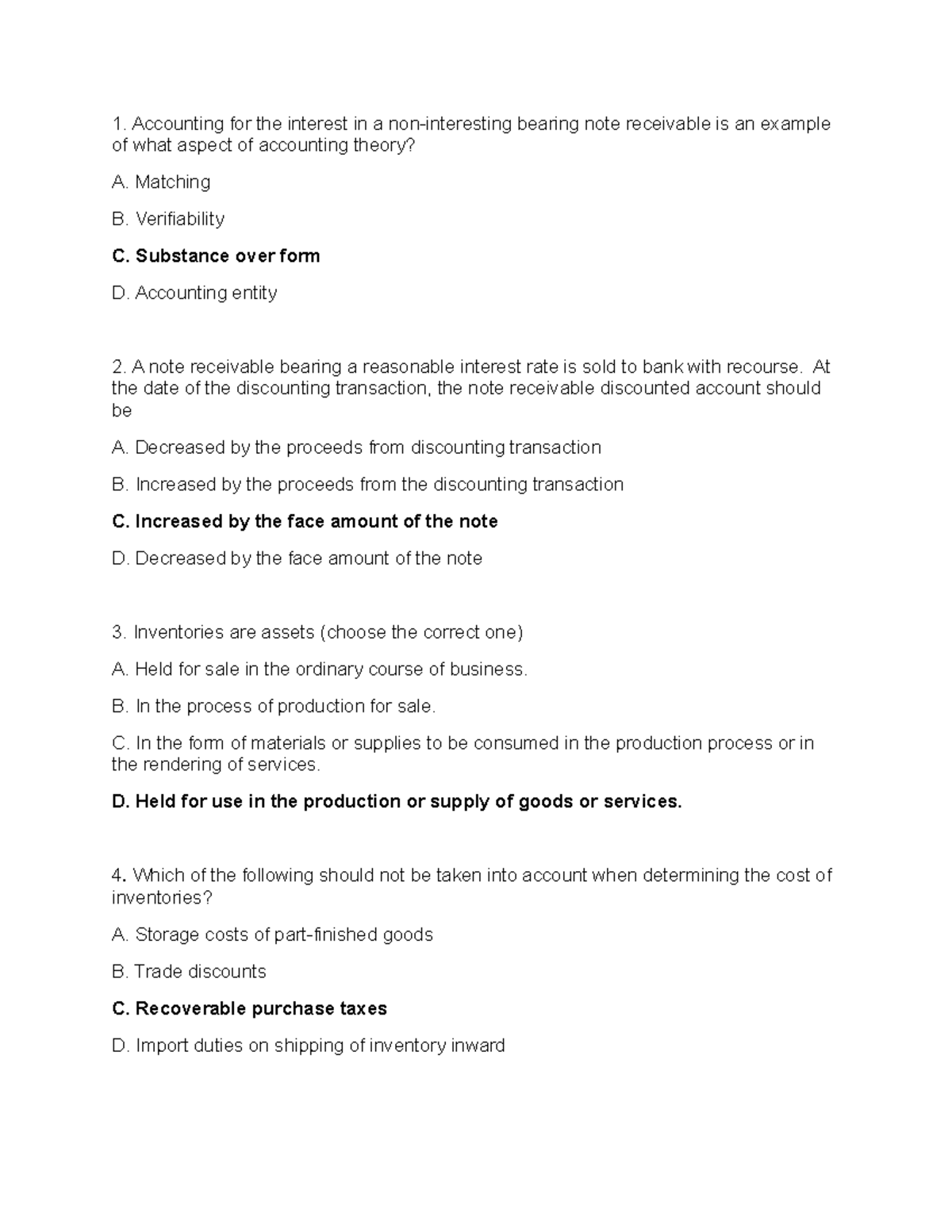 Accounts Theory Reviewer 3: Key Concepts and Practice Questions - Studocu