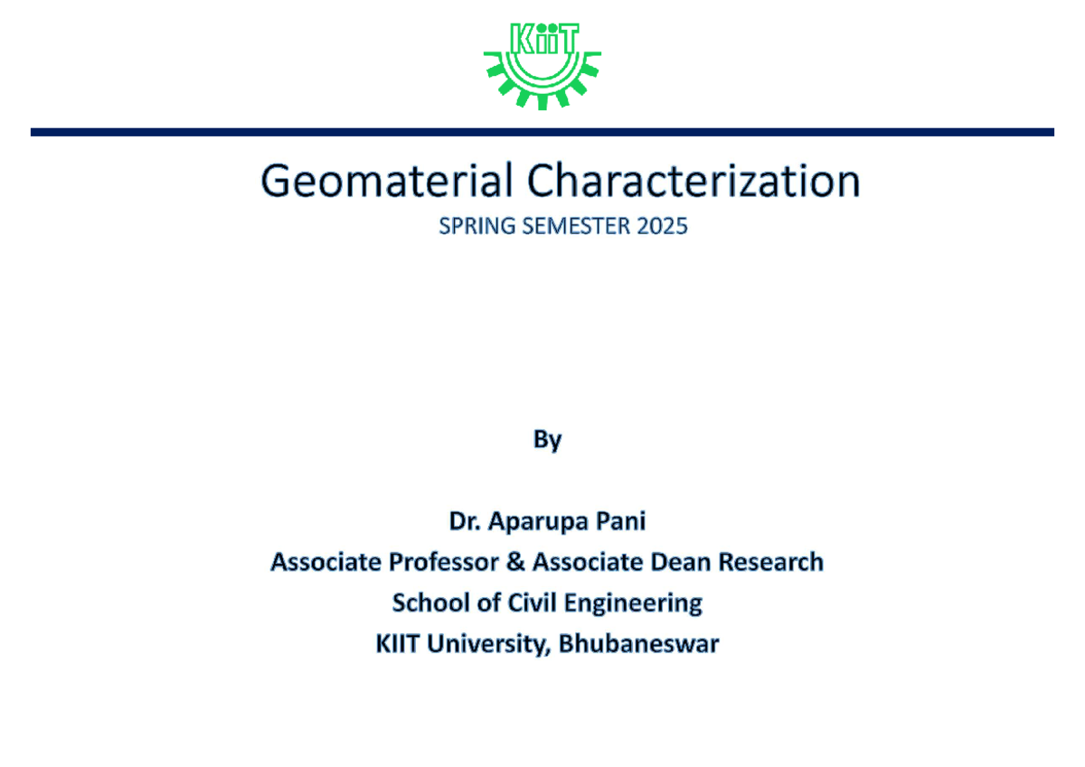 GC 1 - Chapter 1: Introduction to Soil Classification and Types - Studocu