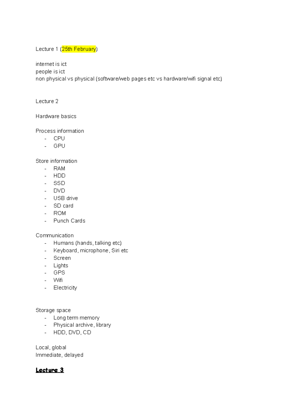 Comp111 - Comprehensive Lecture Notes (Lectures 1-10) - Studocu