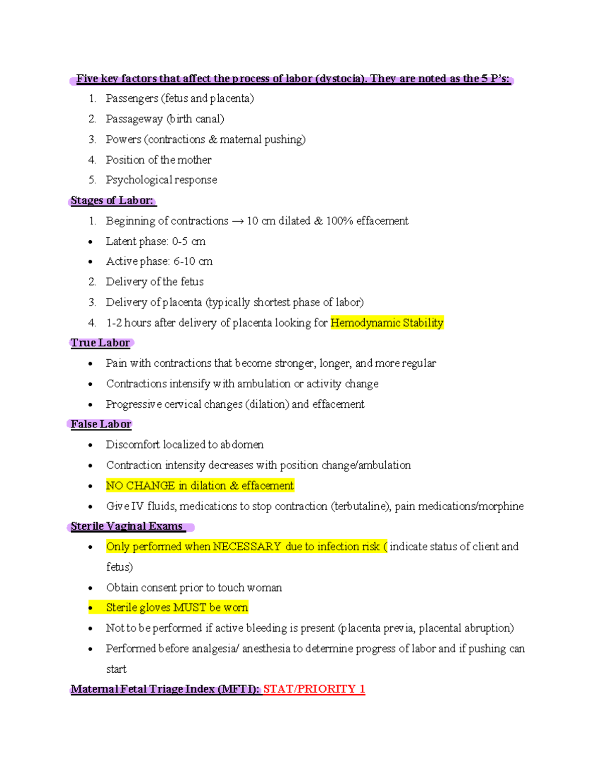 Study Guide #3: Key Factors in Labor Process & Management (Women's ...