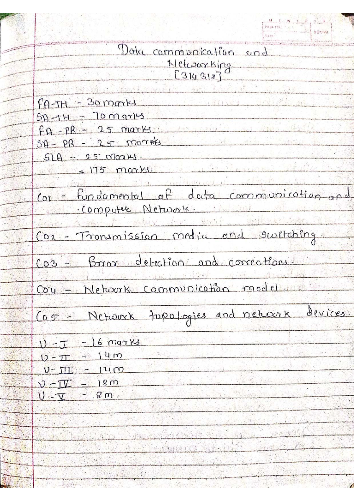 DCN 101: Unit 1 - Data Communication Fundamentals - Studocu