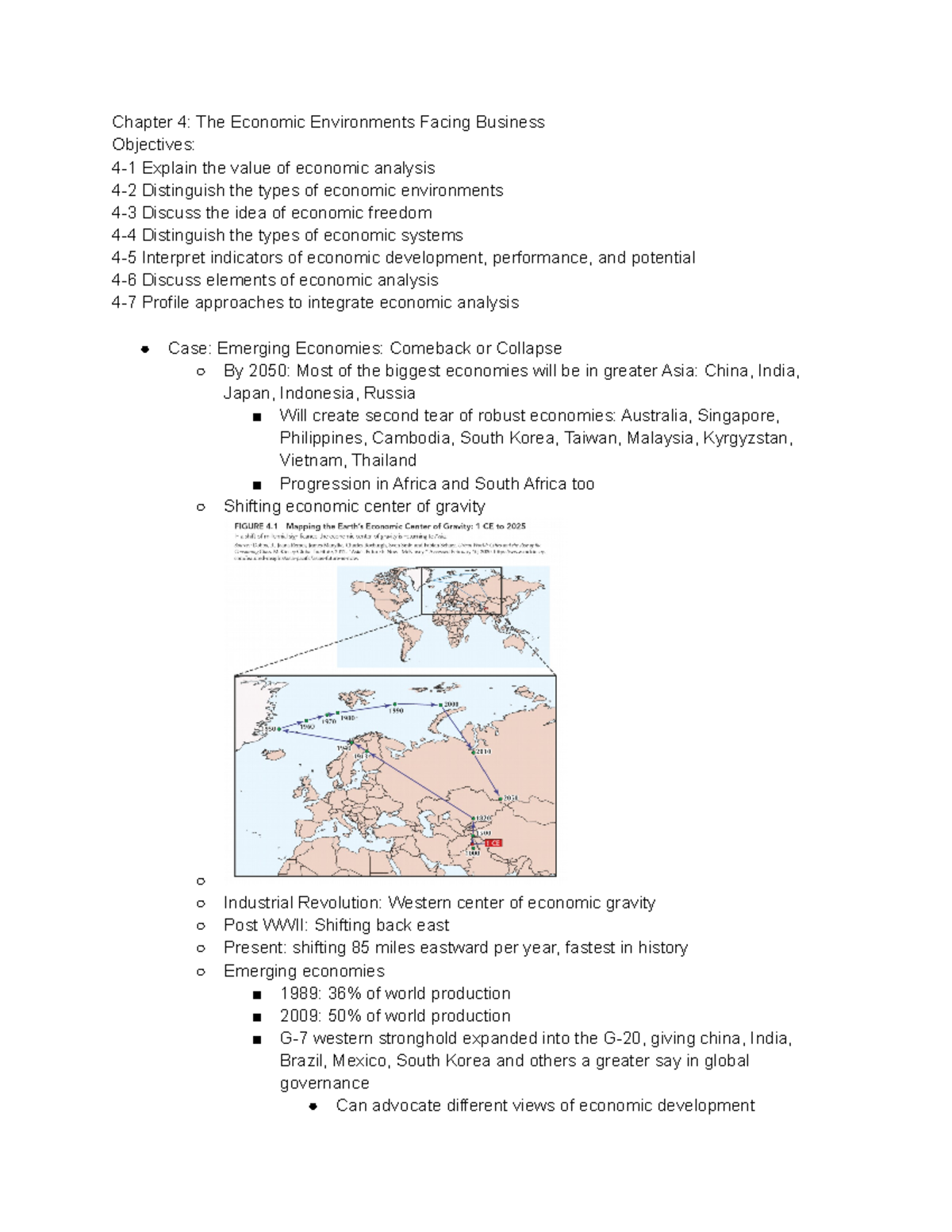 Business Economic Environments: Chapter 4 Notes Overview - Studocu