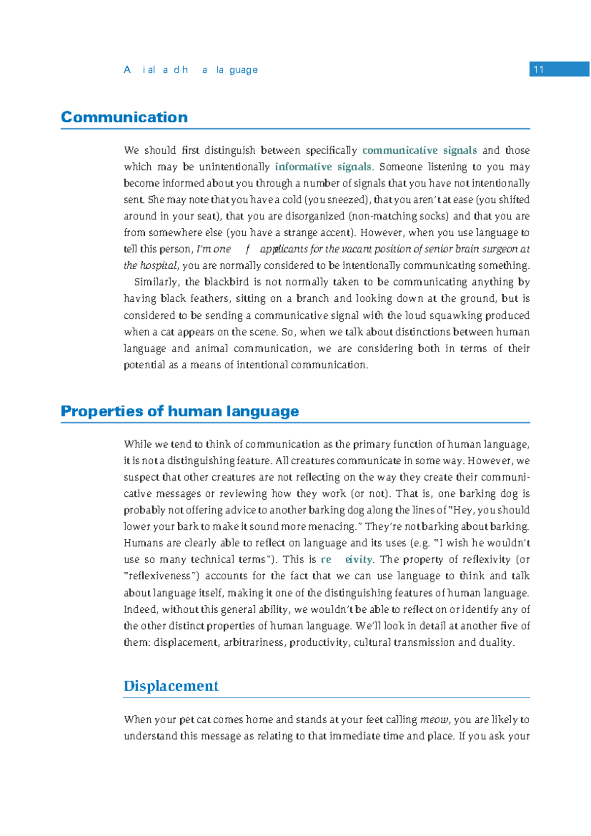 The Properties of Human Language: A Study of Communication (ENG 101 ...
