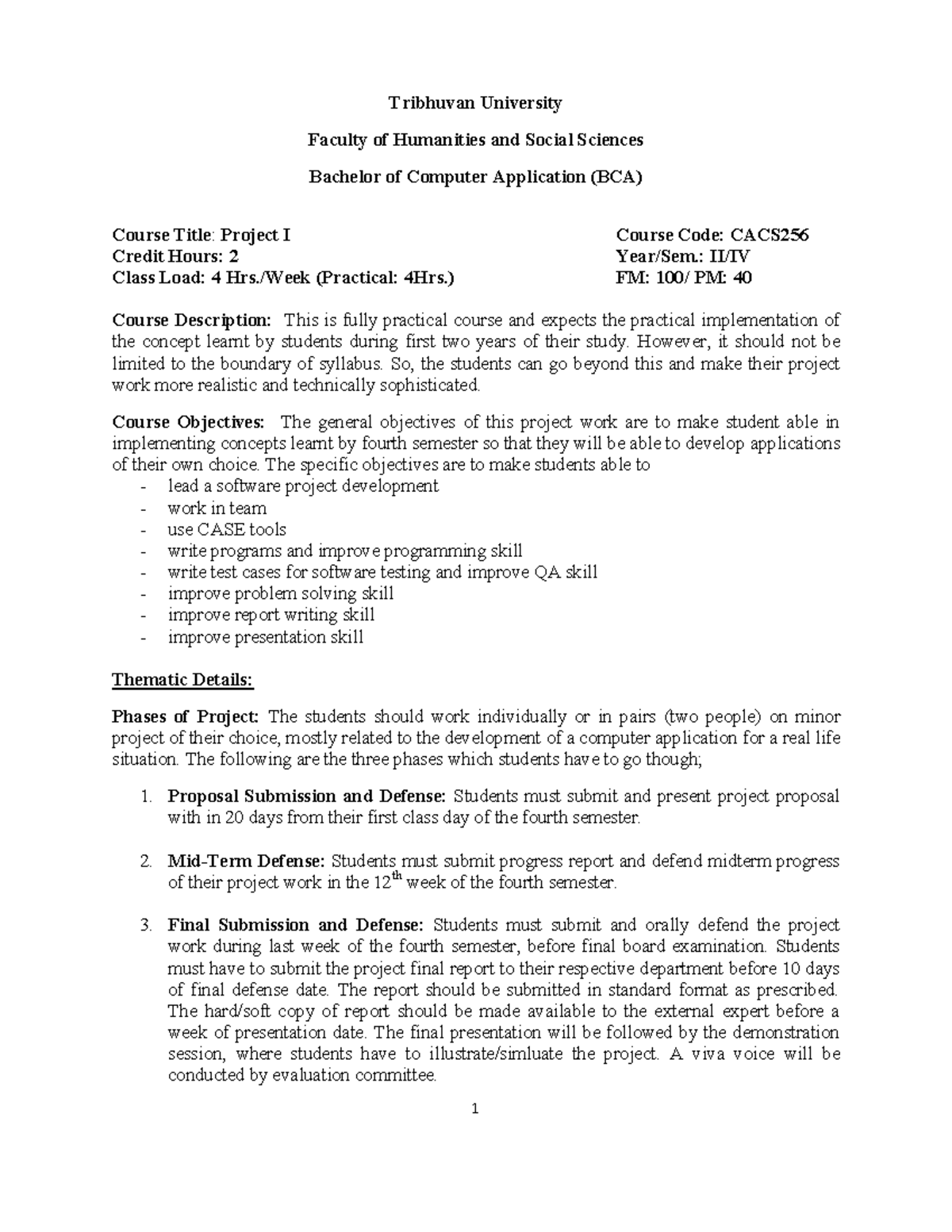 BCA 3rd Sem Project I: Comprehensive Project Development Guide - Studocu