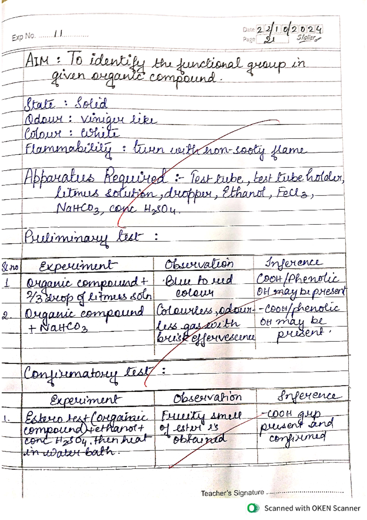 CMSB Practical Class 12 - Exp No. 11 Date Page 21 Staller AIM To ...