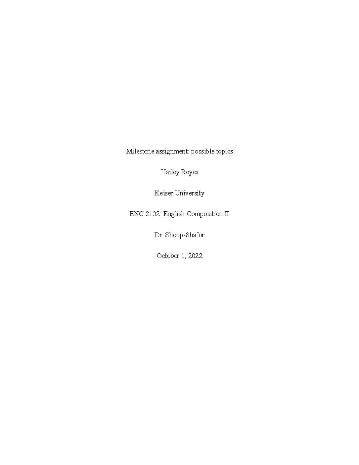 ENG COMP II TEST Knowledge - Course English Composition II