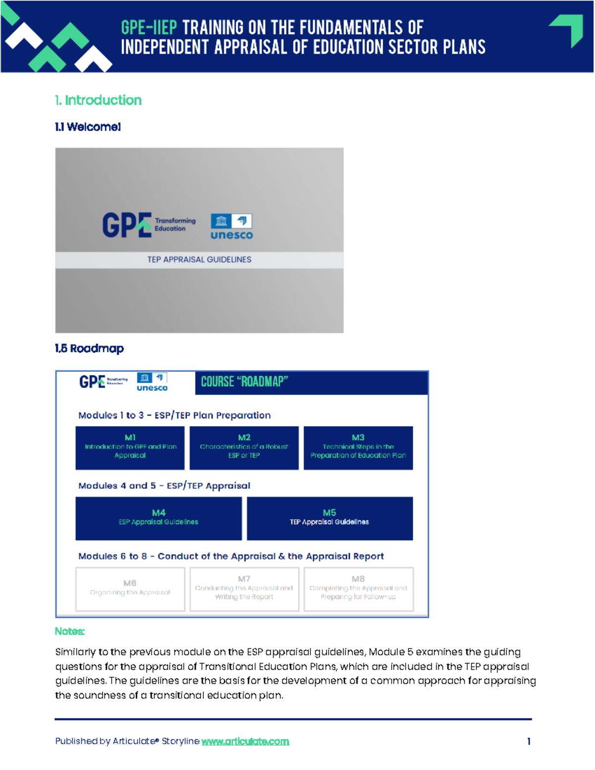 GPE IA Module 5: Appraisal of Transitional Education Plans - Studocu