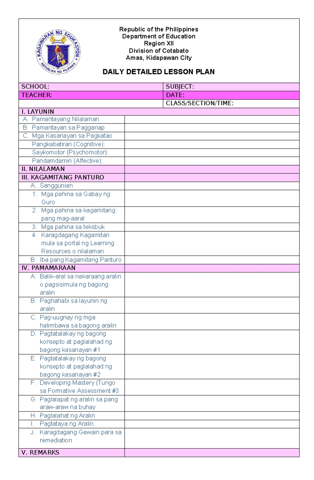 DLP template for 21st century literature (COT2) lesson plan - Studocu