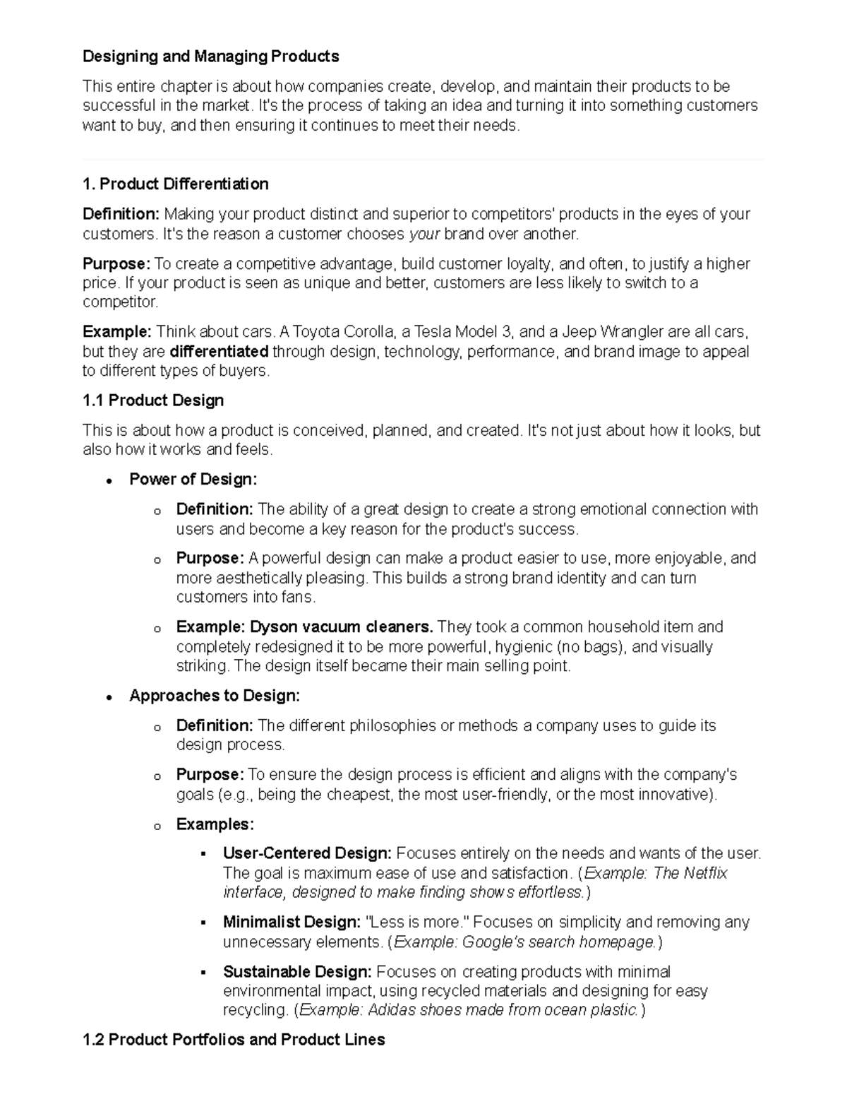 MM-1 Unit 4: Designing and Managing Products and Services - Studocu