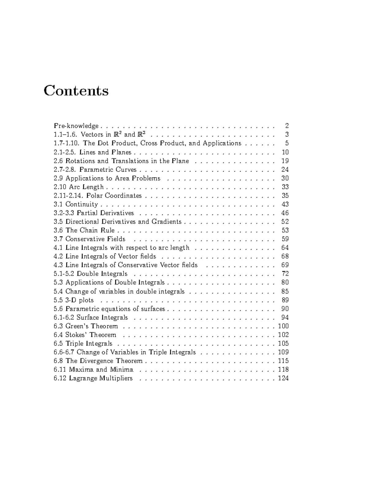 MATH2004 Final Exam Notes: Vectors, Calculus & Curves - Document Preview