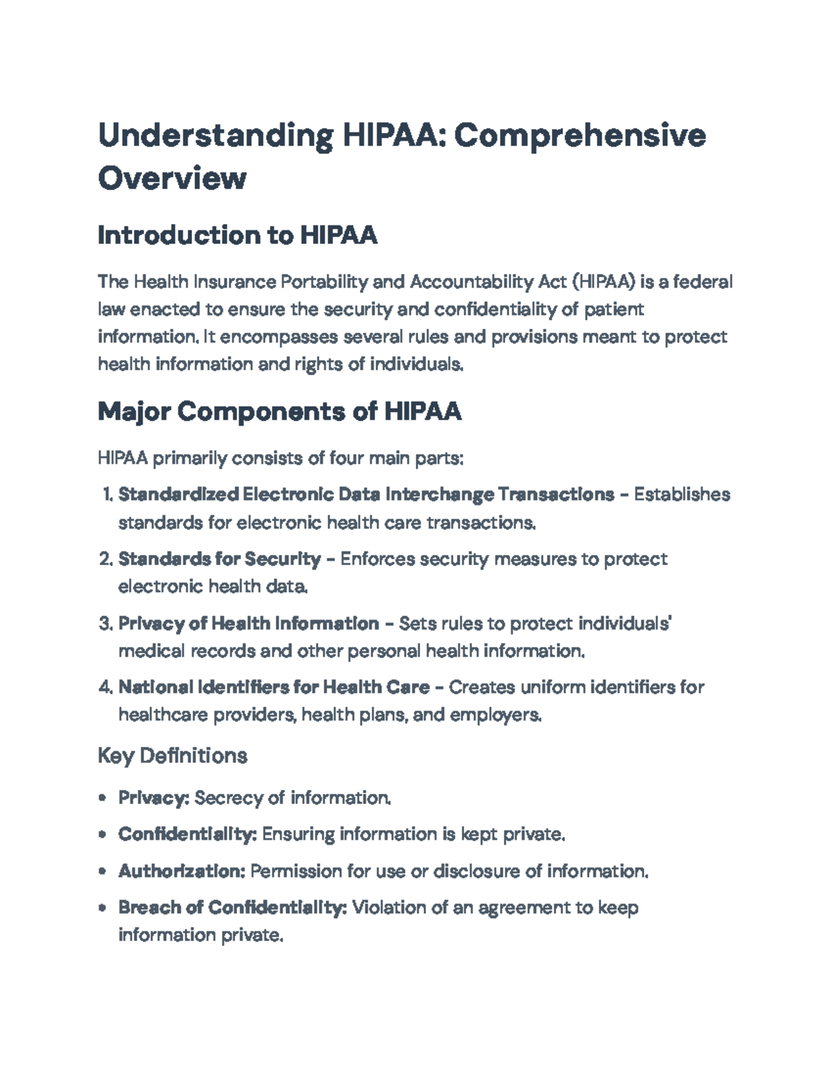 Understanding HIPAA: Patient Privacy Guidelines and Compliance Overview ...
