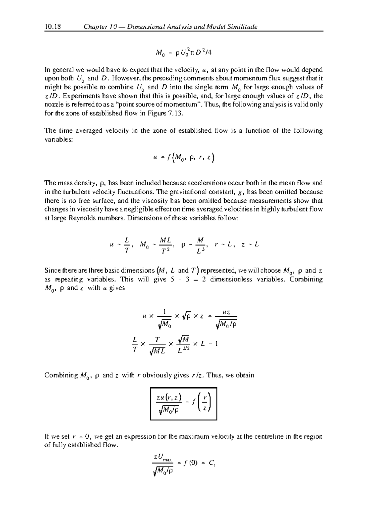 FM CH 10 - Dimensional Analysis & Model Similitude Insights - Studocu