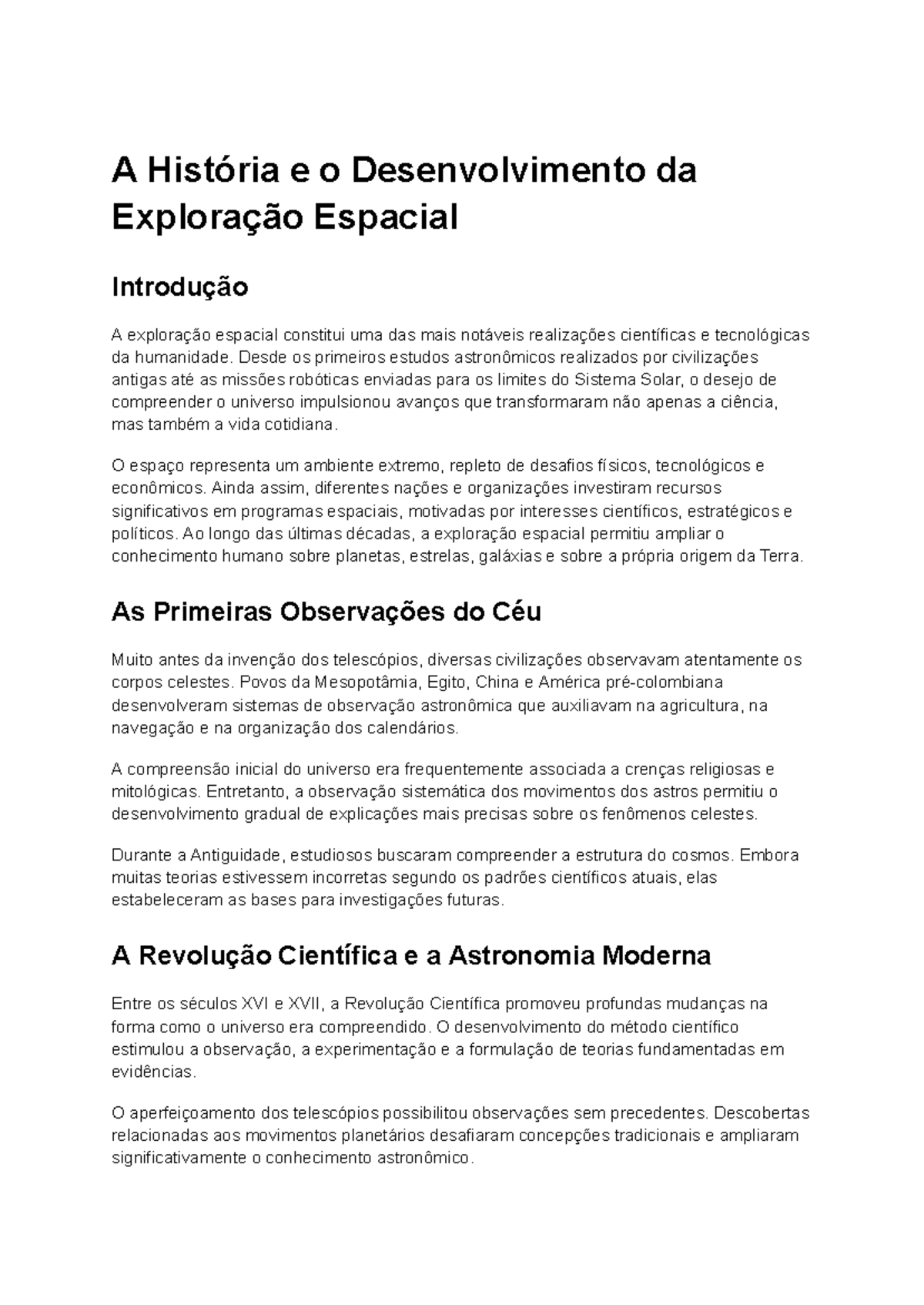 História e Desenvolvimento da Exploração Espacial: Uma Análise Completa ...