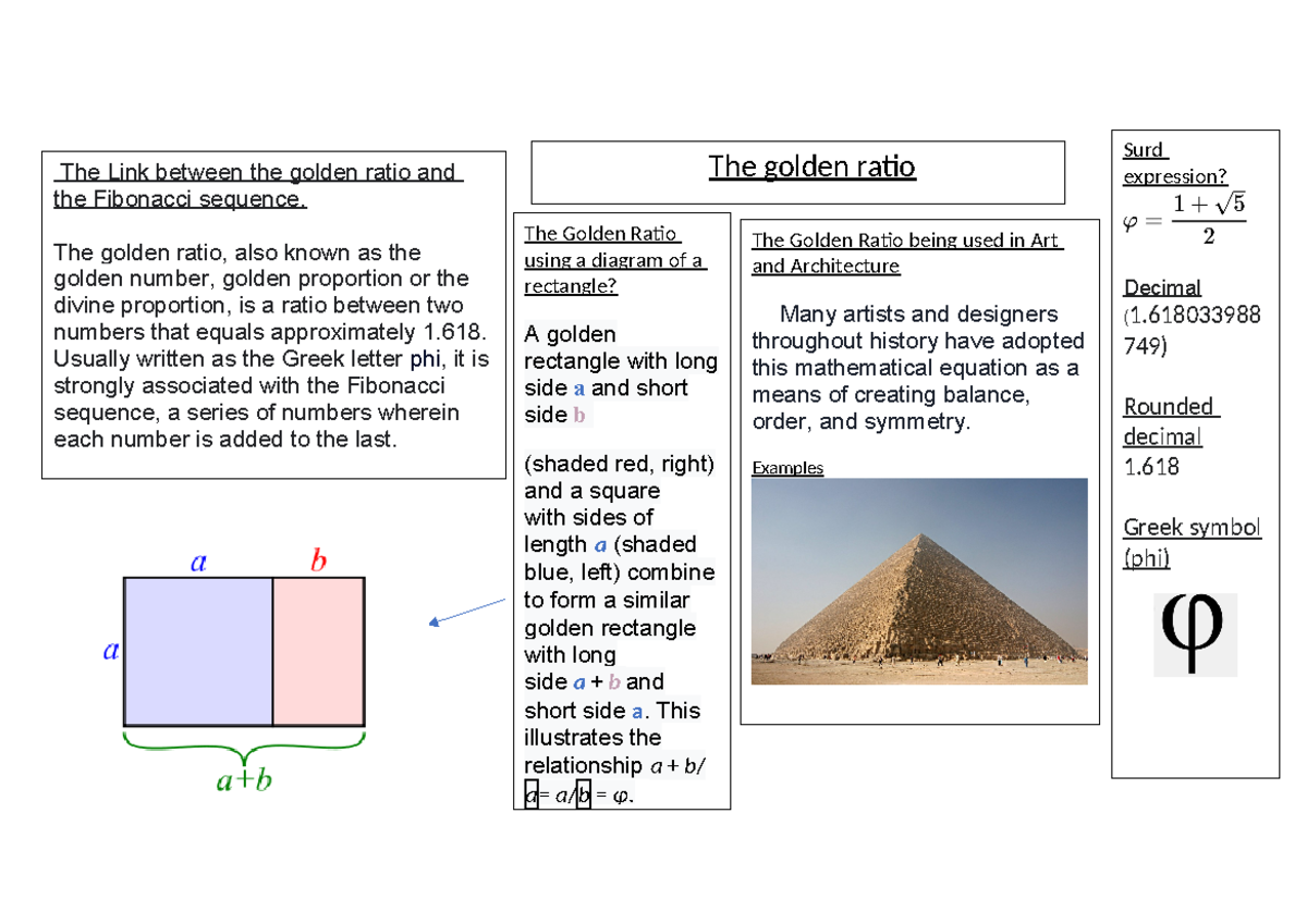 Fibonacci Golden Ratio Pyramid