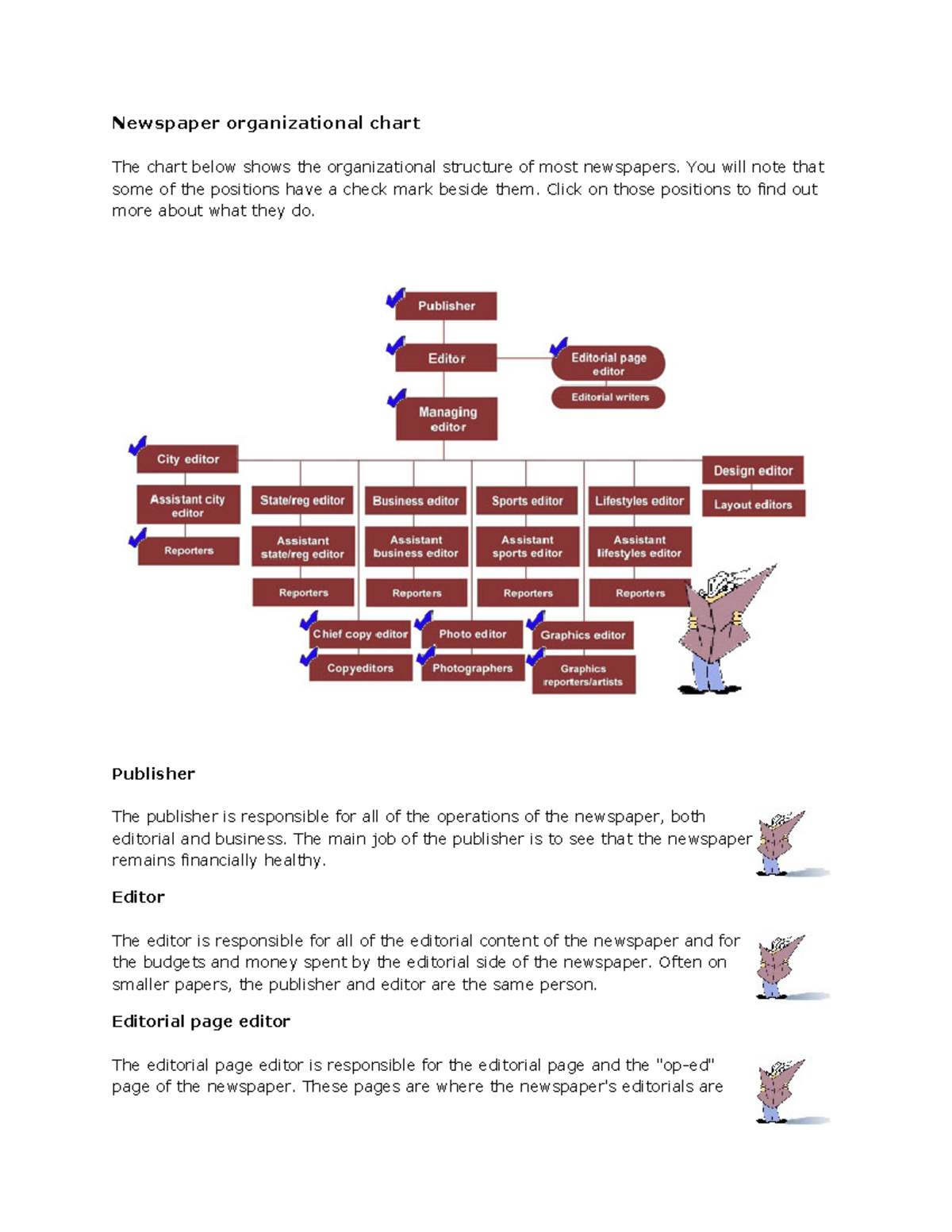 What Is The Structure Of A Newspaper