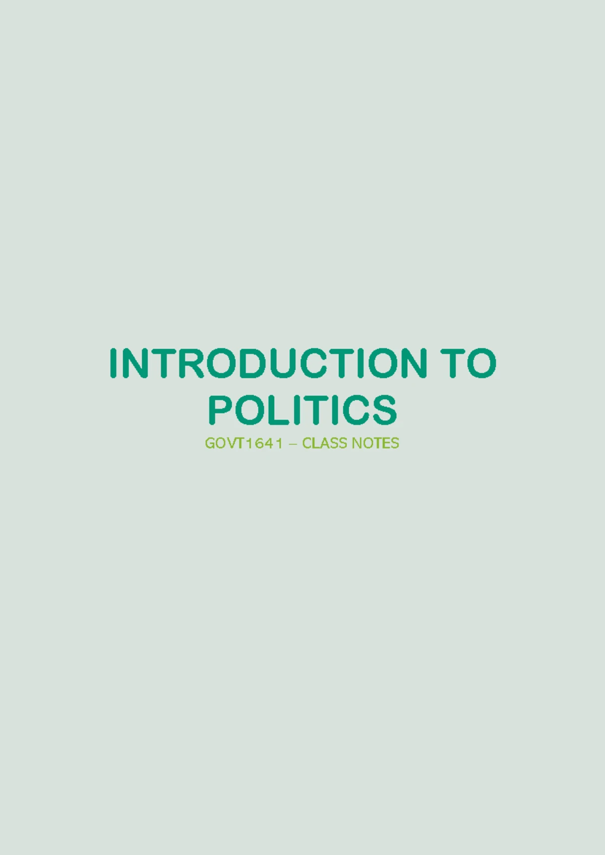 Politics Lecture W1: Understanding Power, Freedom, and Fascism - Studocu