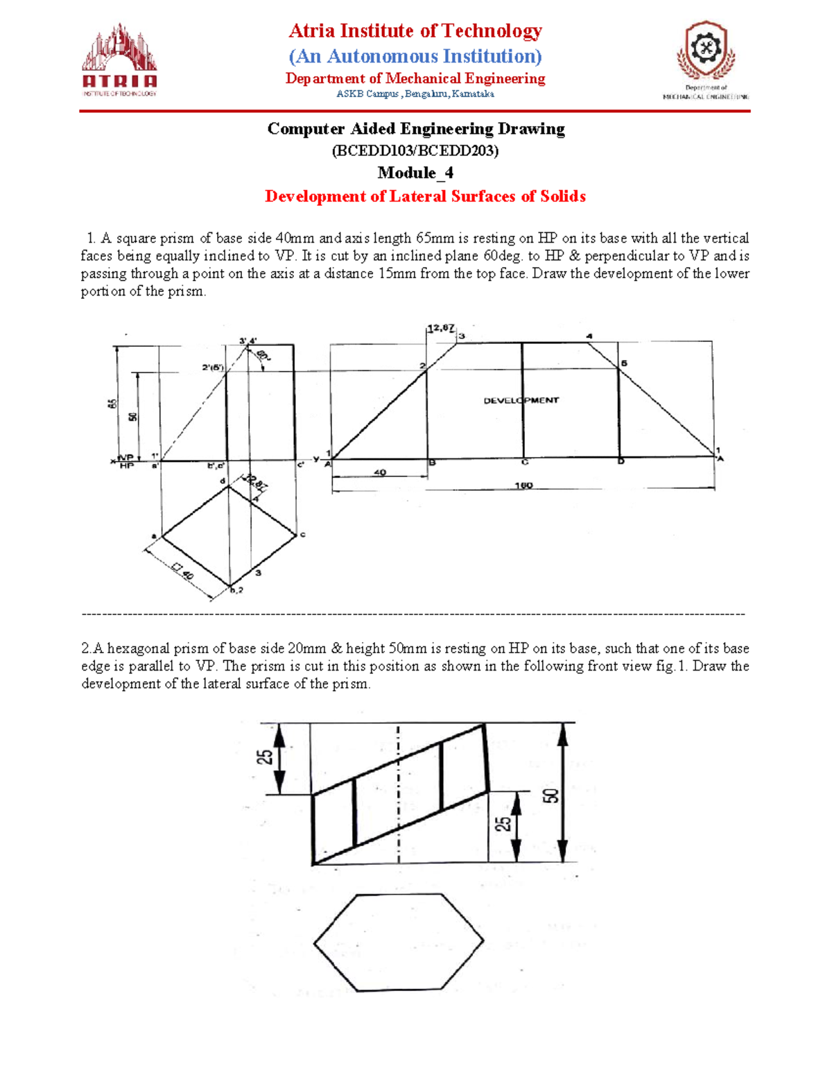 Module 4: Lateral Development in CAED for Mechanical Engineering - Studocu