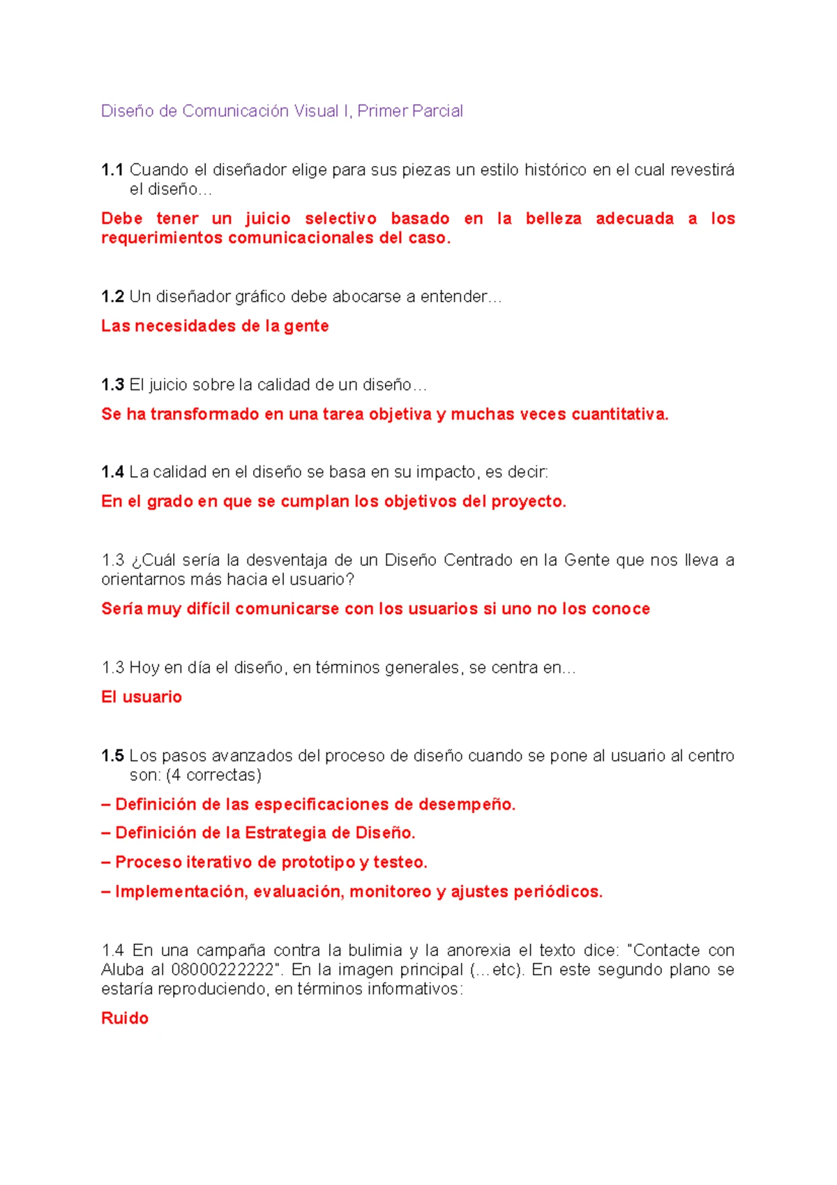 Dis. Comunicación Visual I Parcial 1 - Diseño de Comunicación Visual I ...