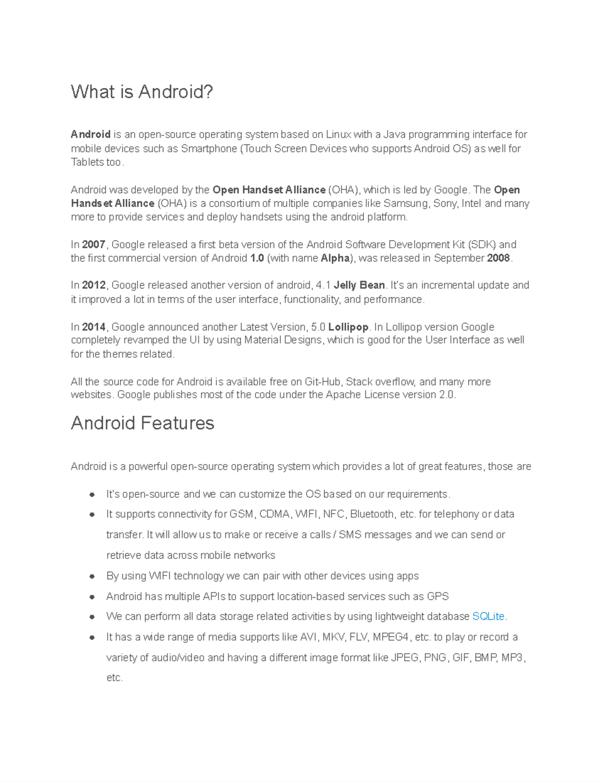 Android Overview: Features, History, and Architecture of Android OS ...
