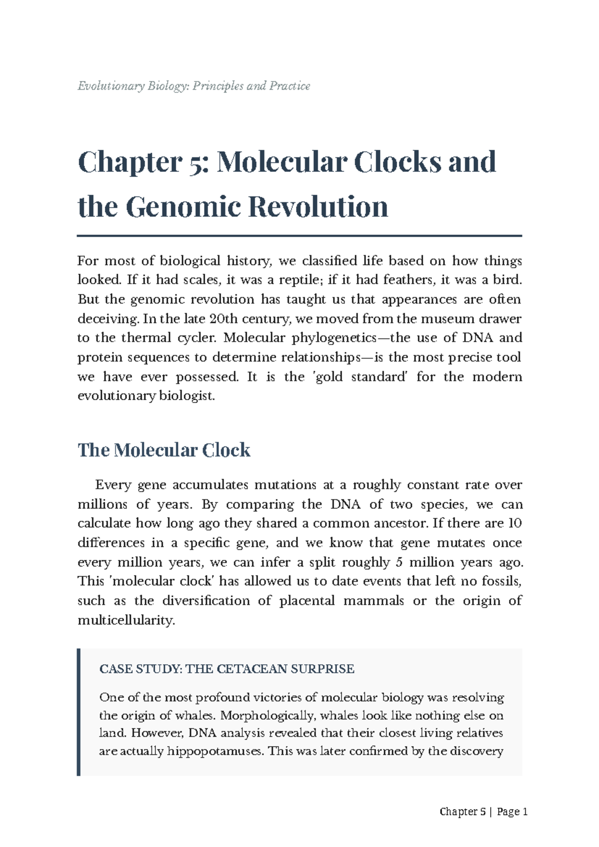 Evolutionary Biology: Principles and Practice - Chapter 5 Insights ...