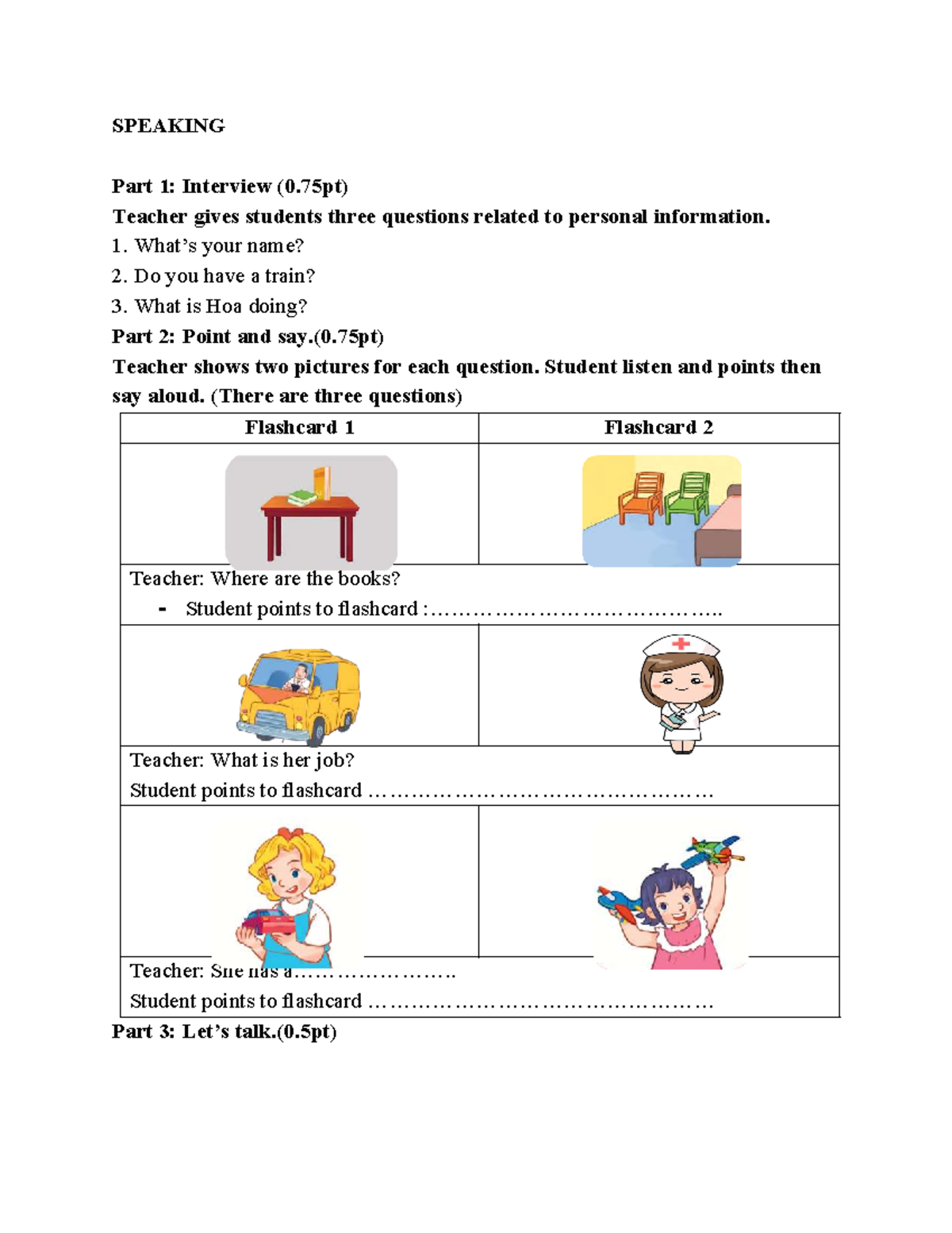 Speaking GS3-II: Interview & Pointing Practice Guide - Studocu