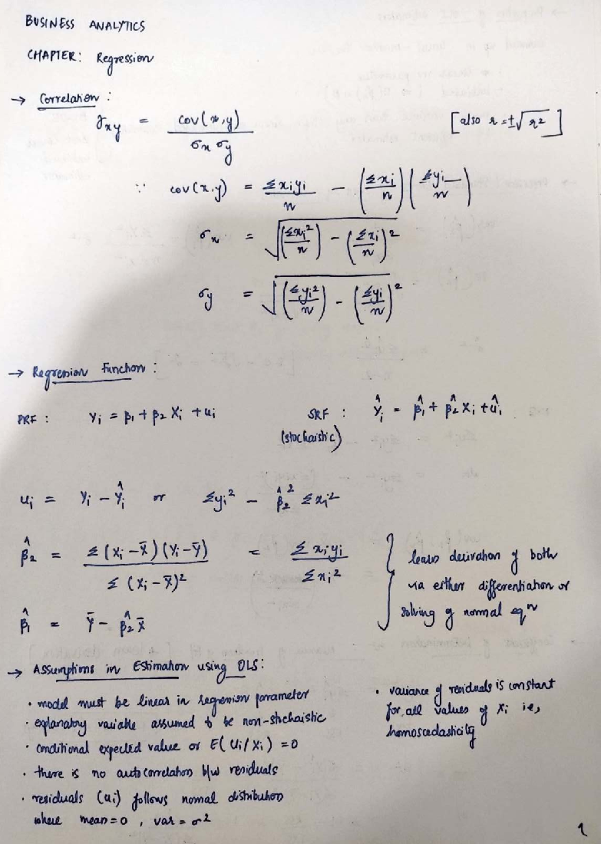 BUSINESS ANALYTICS: Chapter on Regression Analysis - Studocu