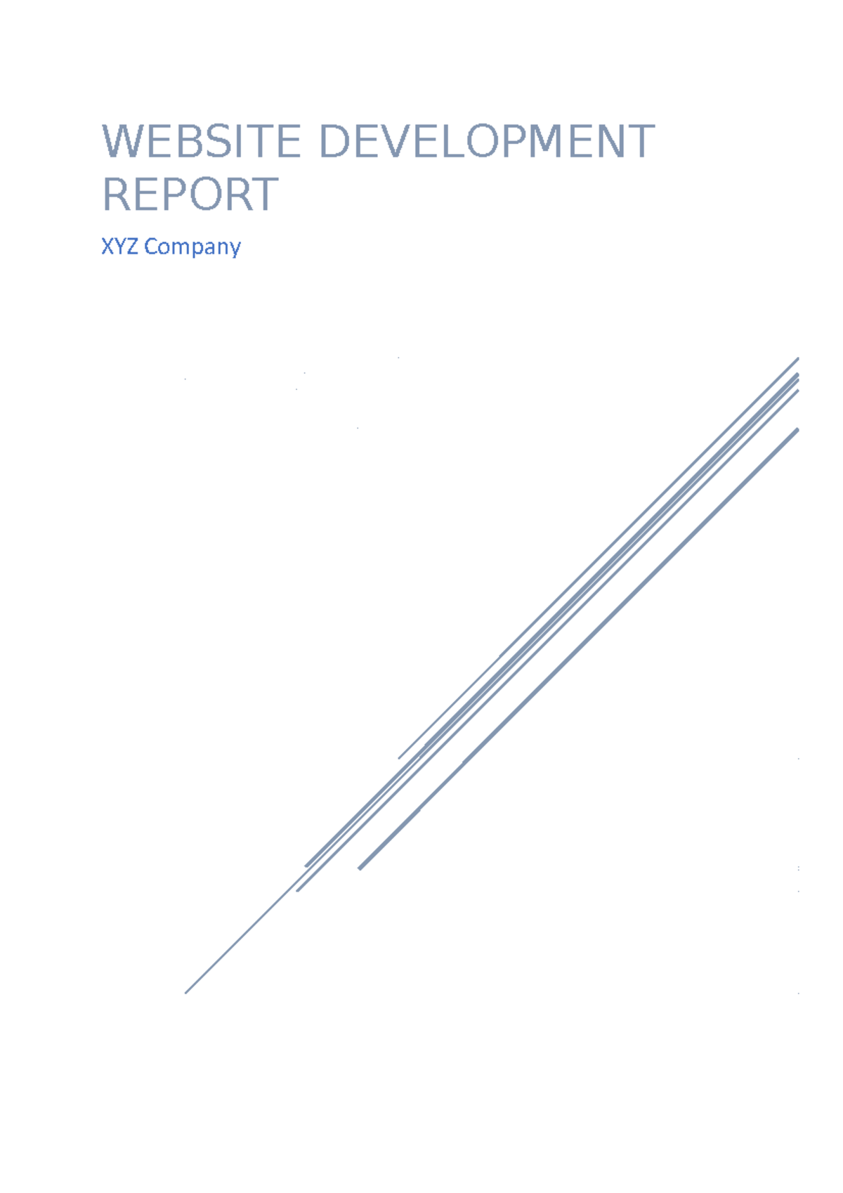 Webpage Development Report for XYZ Company - Software Structure ...