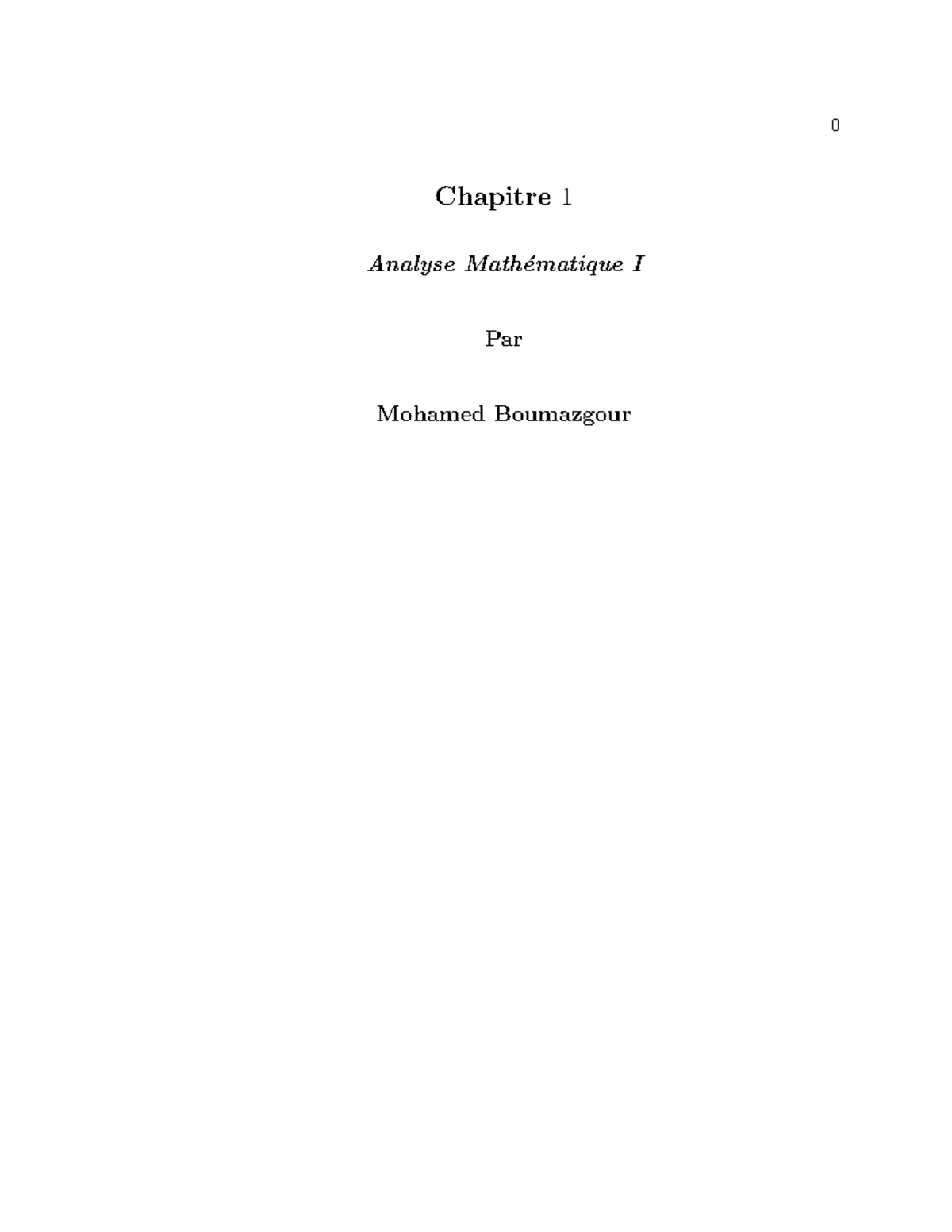 Analyse Math ́ematique I : Limites, Continuités et Fonctions - Studocu
