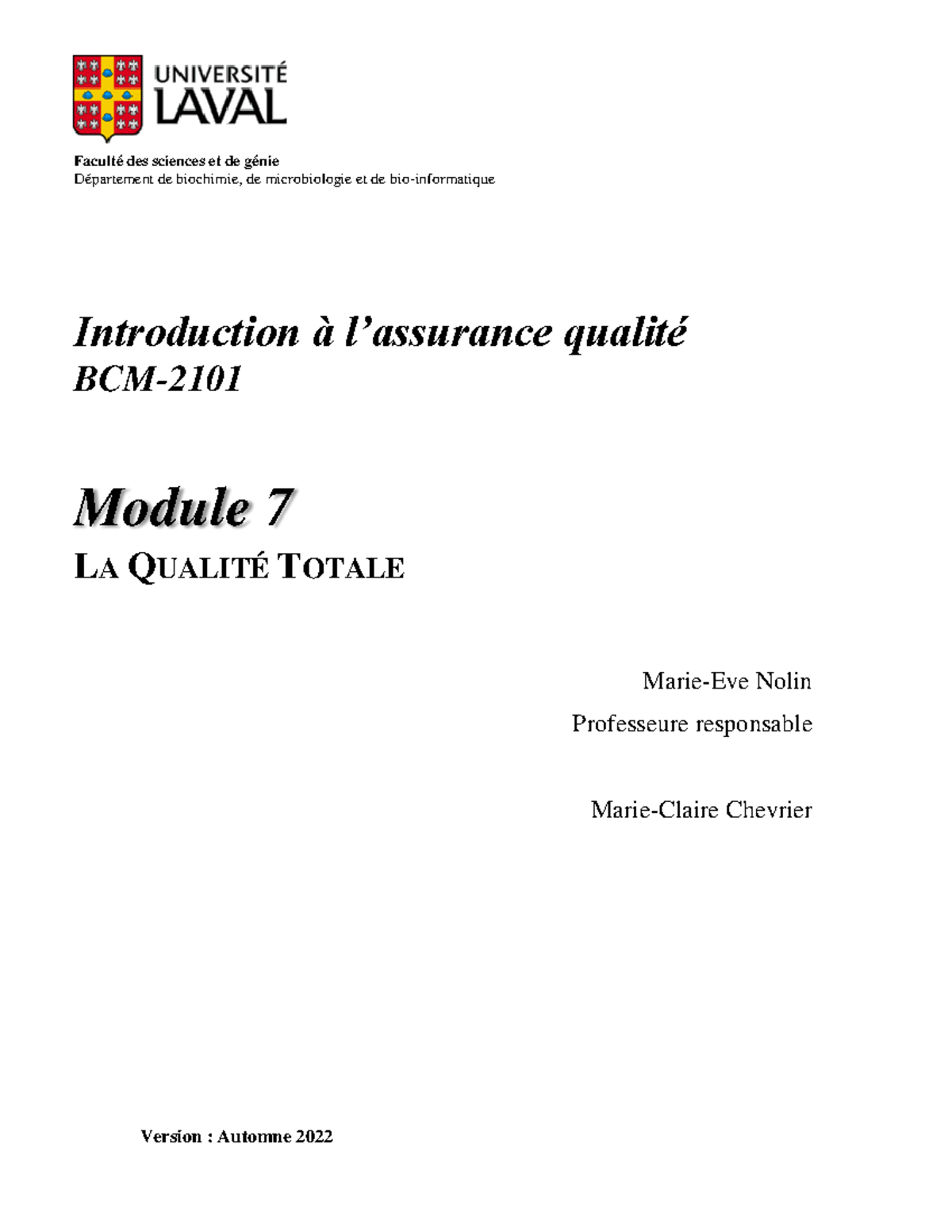 Module 7 Automne 2022 Examen 2 - Faculté des sciences et de génie ...