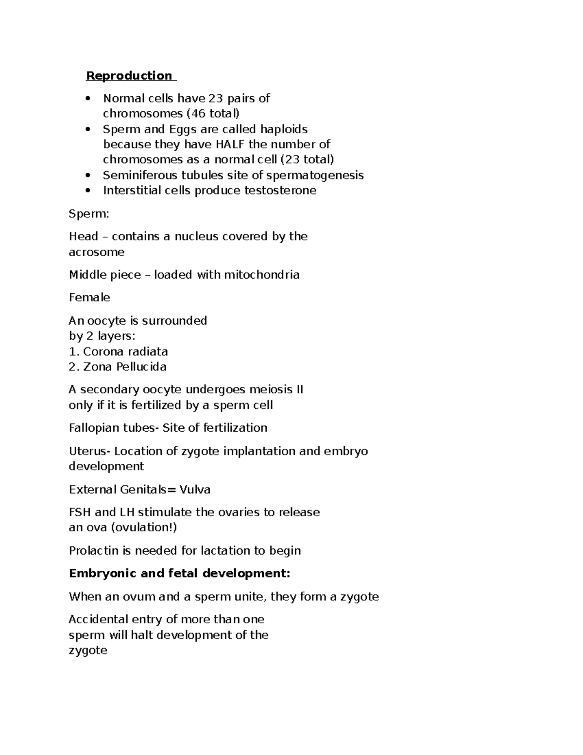 Human Reproduction and Development: A Comprehensive Overview (BIO101 ...