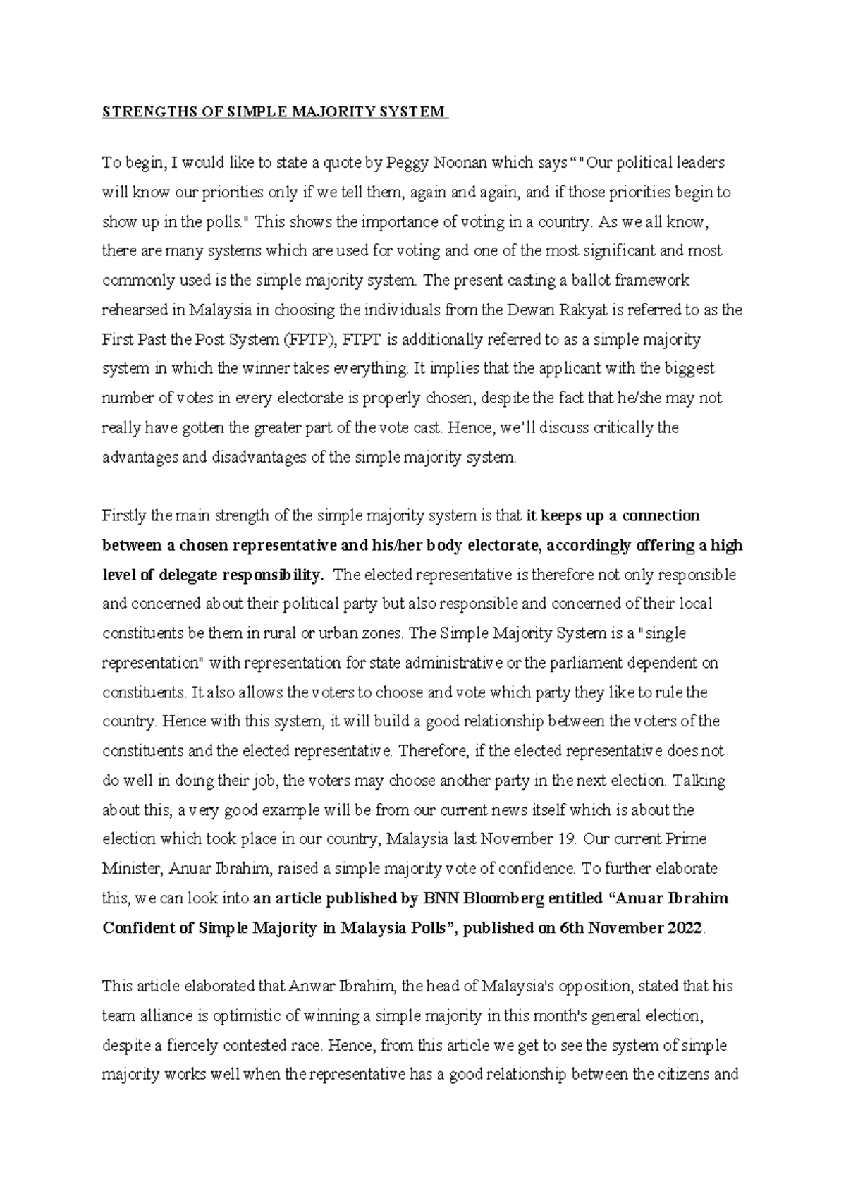 Consti ASSG - Strengths and Implications of the Simple Majority System ...