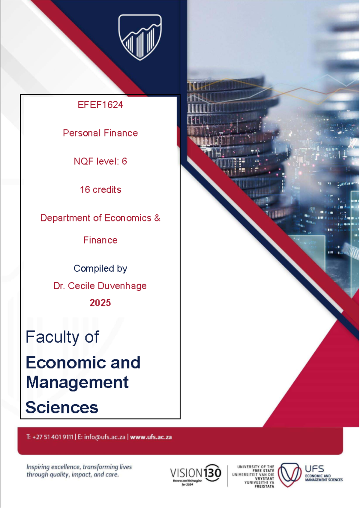 EFEF1624 Personal Finance Study Guide for 2025 - Studocu
