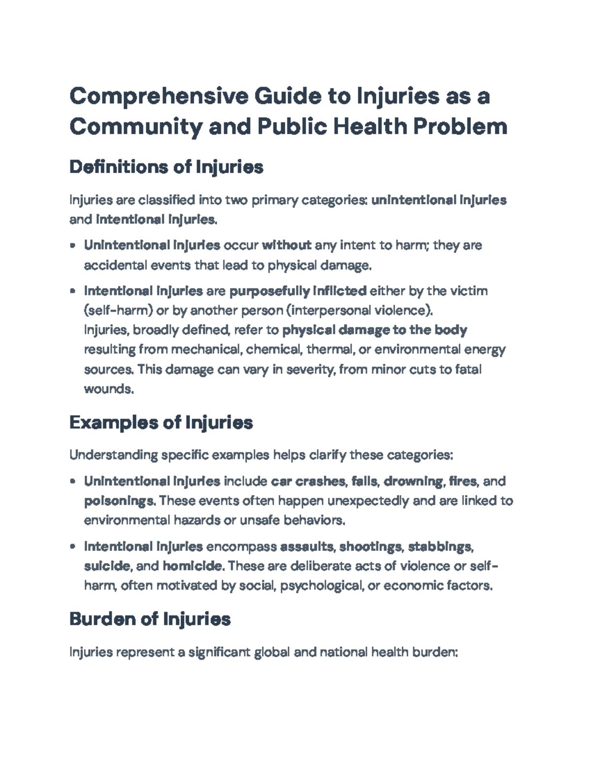 Comprehensive Guide to Injury Prevention and Control in Public Health ...